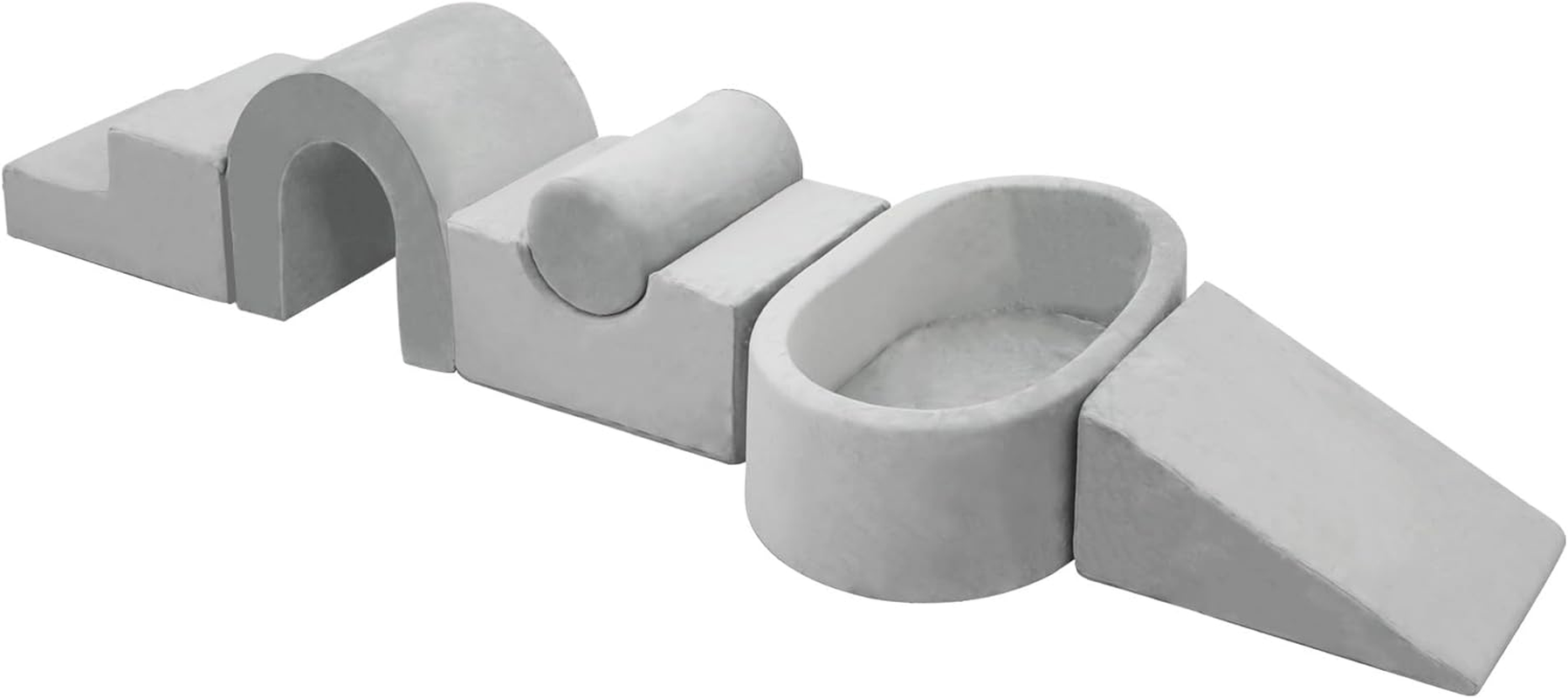 Bopeep Kids Foam Blocks Play Set, Soft Climbing Toys for Toddlers 12Months+, for Indoor Crawling, Sliding and Play, 6 PCS Kids Interactive Playset(Balls NOT Included), Home, Kindergarten, Playroom image number 6