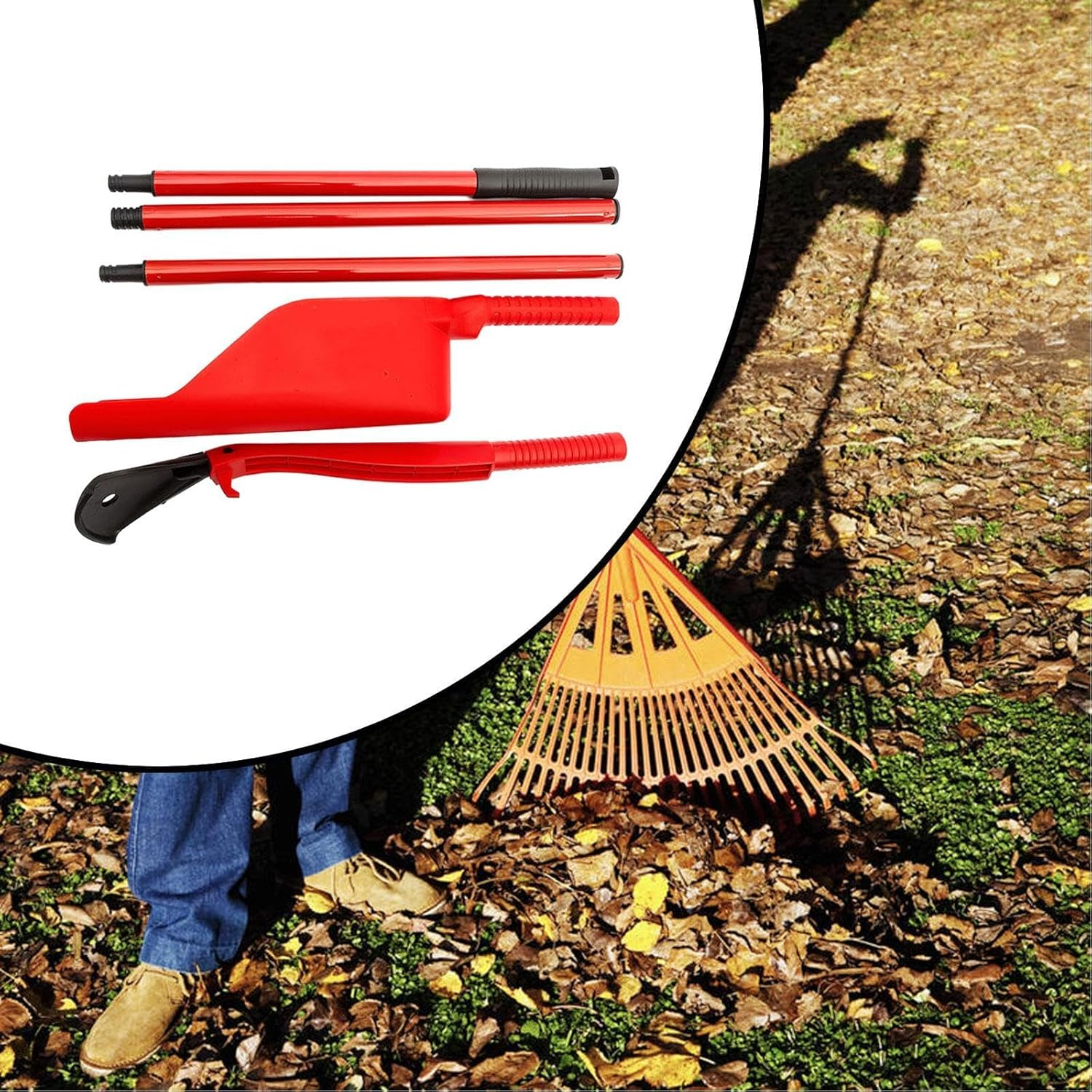 Eigell Eaves Drain Cleaner Leaf Cleaning Tools 5 Piece Set Reusable Removable Portable Stable Telescopic Gutter Cleaning Tool image number 2