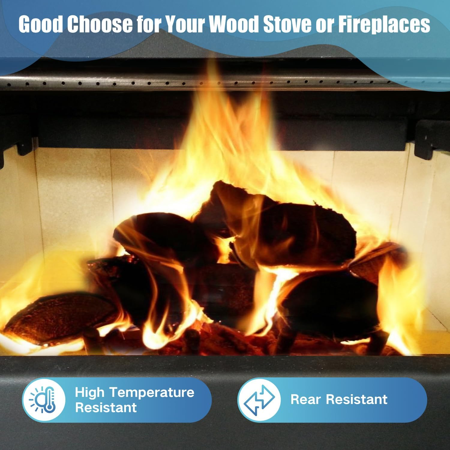Protalwell Woodstove Firebricks, Fire Bricks, Size 9" X 4-1/2" X 3/4", High Temperature Resistant Fire Bricks Replacement for Wood Stoves, 3 Pieces image number 4