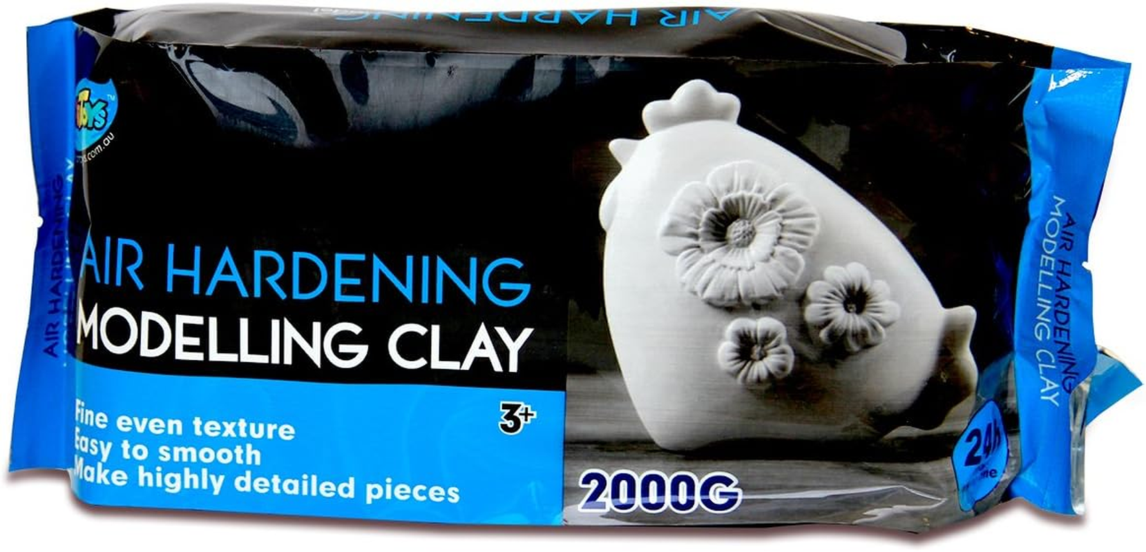 Artoys Air Dry Clay,Modelling Clay White 2Kg,Sculpting,Moulding,Preshool Toys,Pretend Play,School Craft Supplies