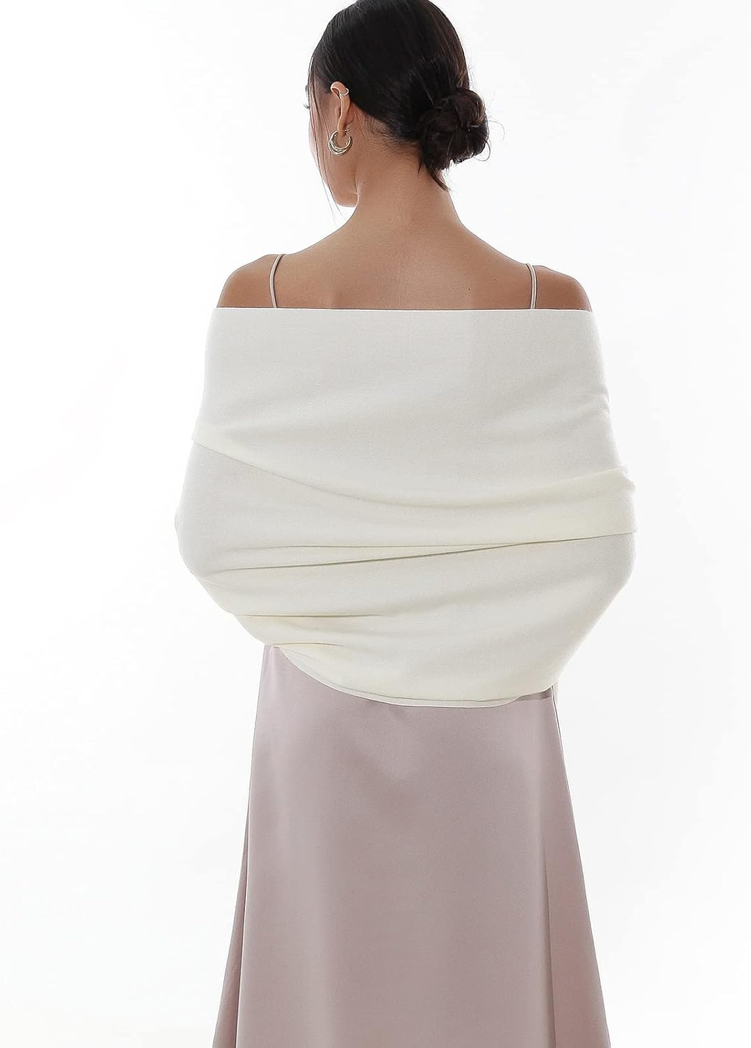 RIIQIICHY Womens Winter Scarfs Soft Warm Pashmina Shawls Long Large Wraps Scarfs for Evening Dresses image number 2