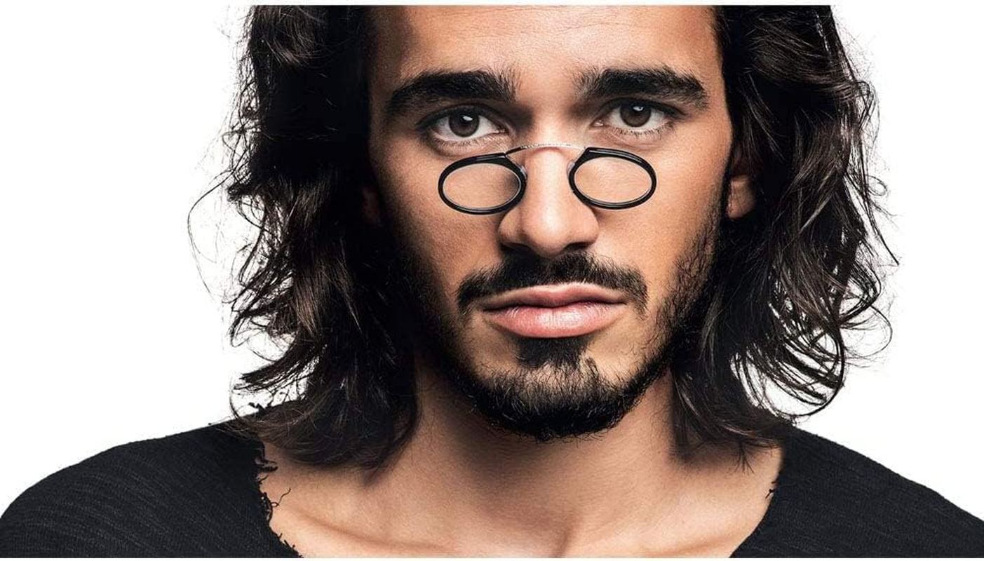 REAVEE Go Everywhere Nose Resting Pinching Reading Glasses with Pod Case Thin Reading Glasses for Men image number 4