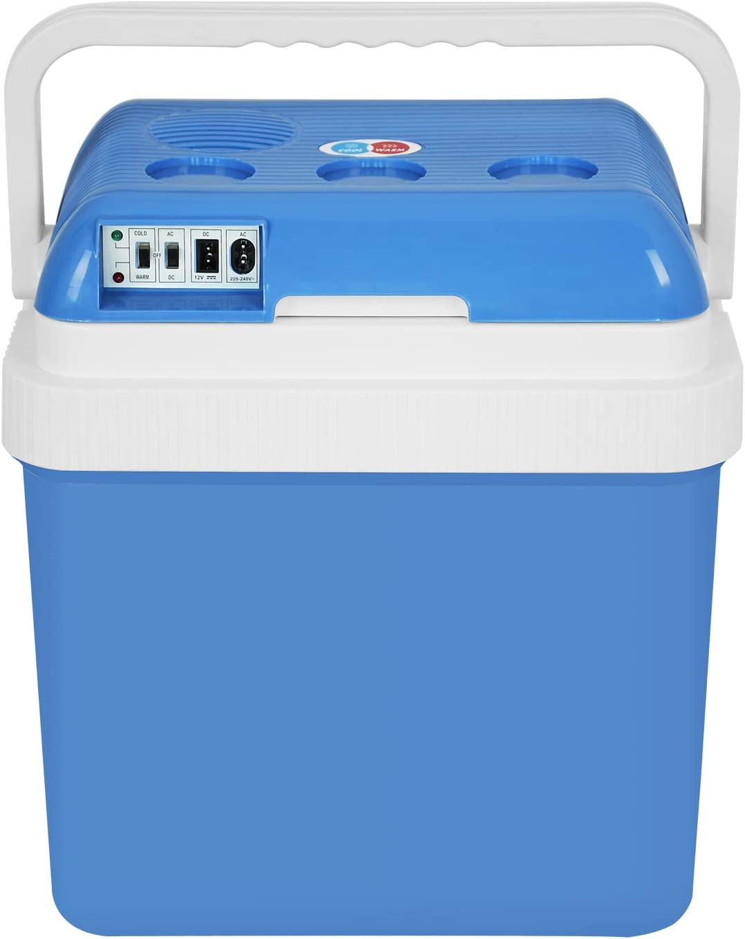 Mini Fridge Electric Cooler and Warmer Car- 12V DC Electric Cooler Car Refrigerator with Automatic Locking Handle, 24L Portable Car Fridge for Travel and Camping image number 3