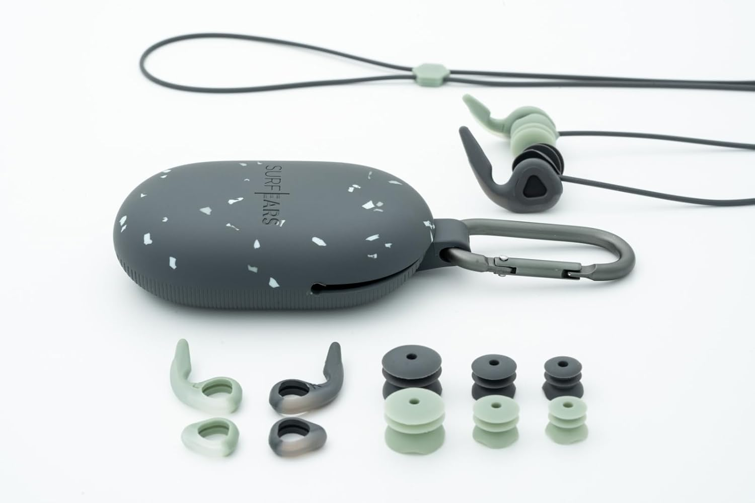 Surfears 4.0 &ndash; Ear Plugs for Adults That Keep Water Out & Sound in &ndash; Surfing Ear Protection &ndash; Black Sage image number 1