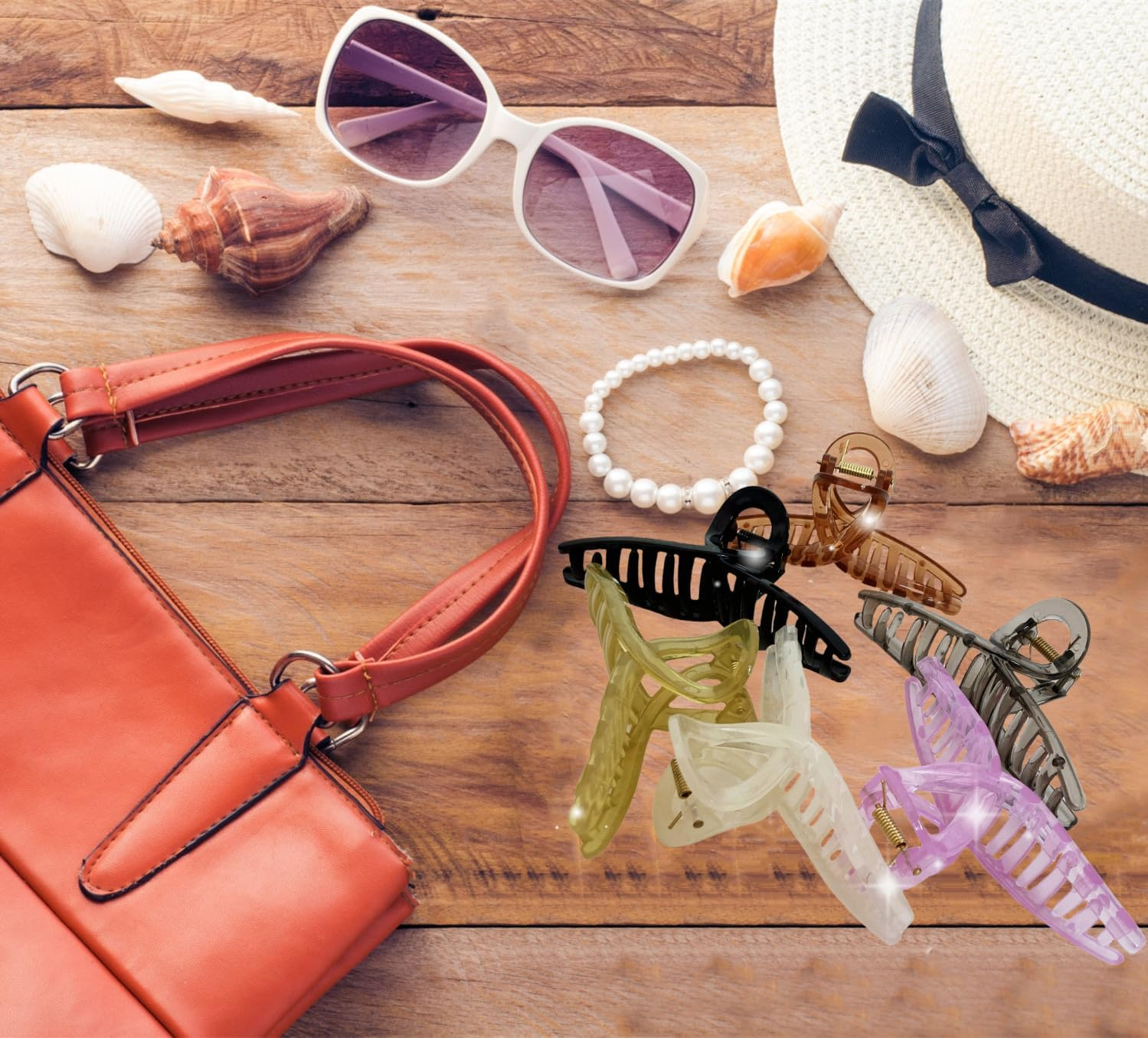 Marylavender Hair Claw Clips Non-Slip Large Claw Hair Clips for Women and Girls, Strong Hold Banana Hair Jaw Clips for Women 6 Pcs image number 3