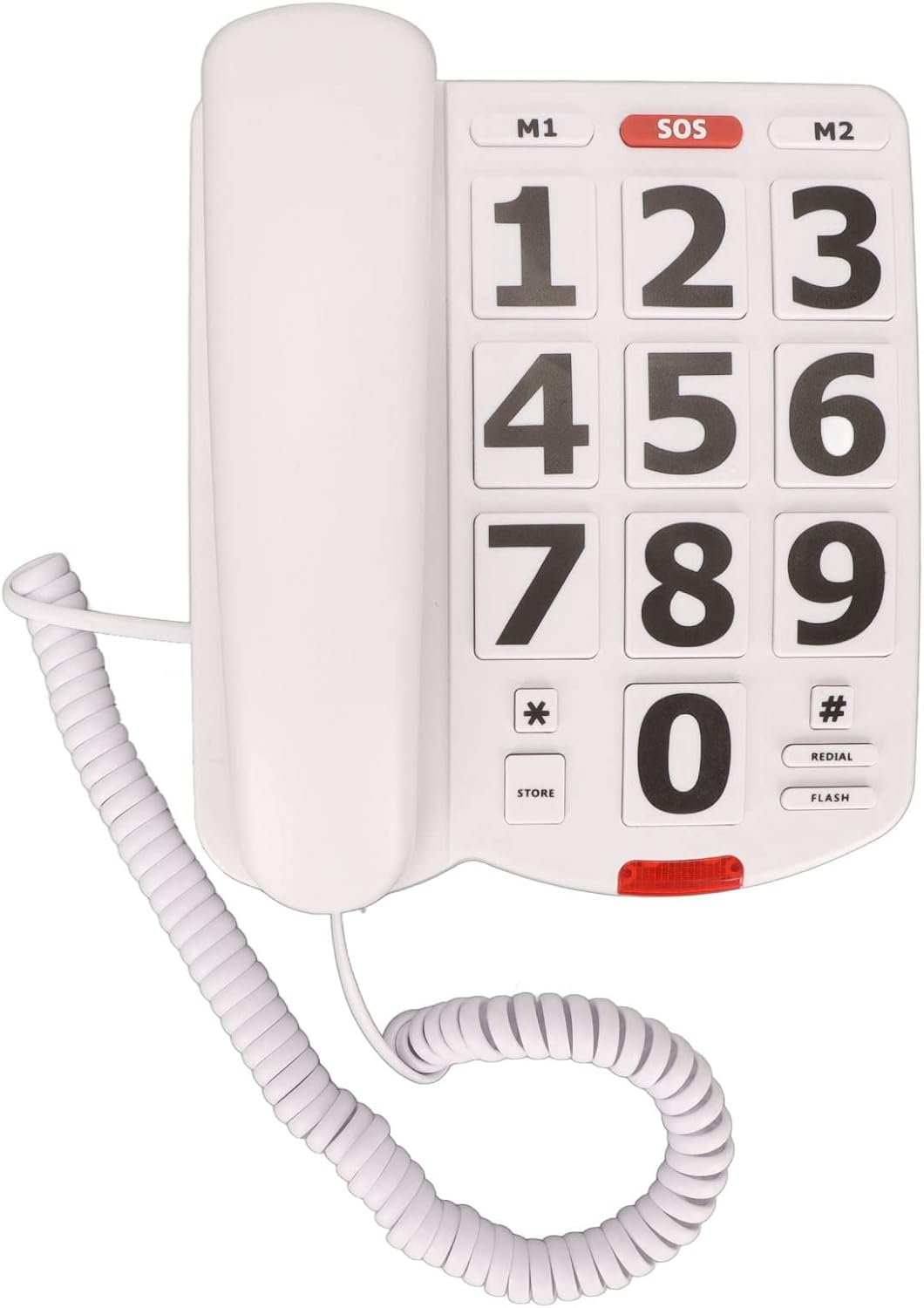 Large Button Landline Phone with Adjustable Volume, Last Number Redialing for Elderly, Home Phone for Senior image number 1