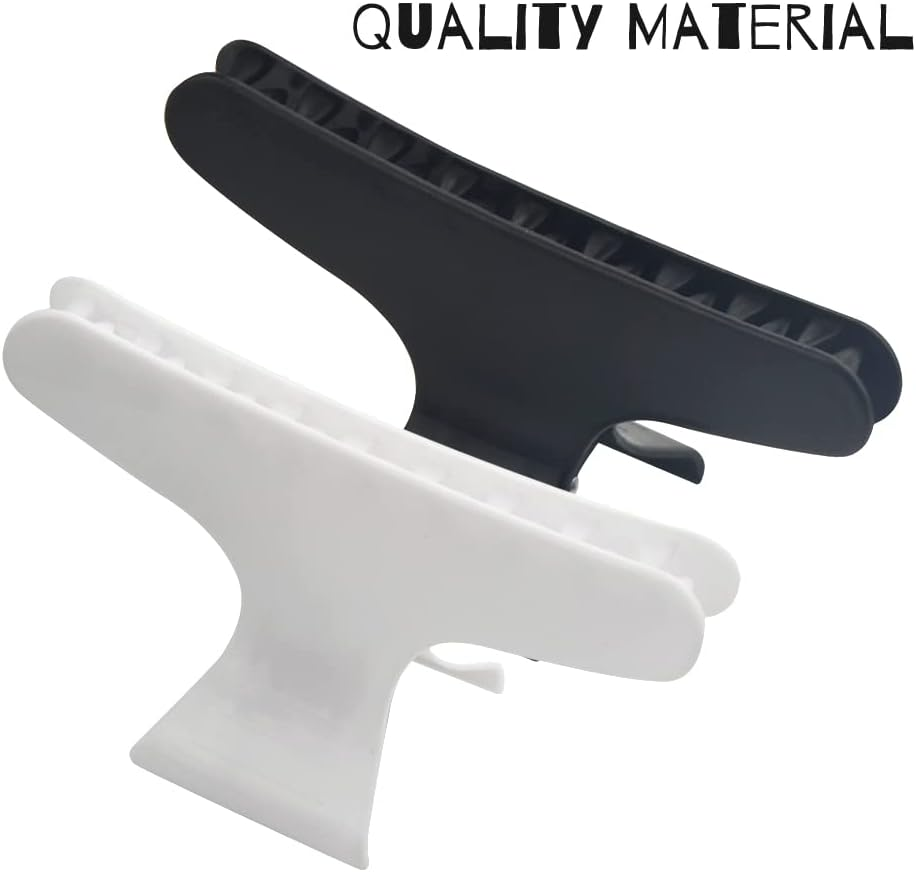 WMYCONGCONG 24 PCS Large Butterfly Hair Clamp Women Hair Clips for Styling Sectioning Hair Claw Clips Clamps Styling Cutting Coloring Pro Hair Clips, Black and White image number 3