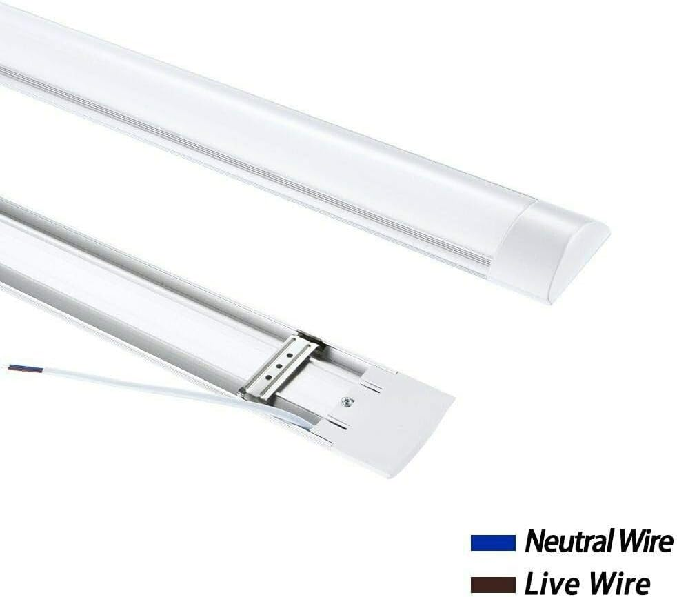Kirli 120Cm 4FT 36W Slim LED Batten Tube Light Linear Ceiling Panel down Lights (120CM 36W 3Pcs) image number 4