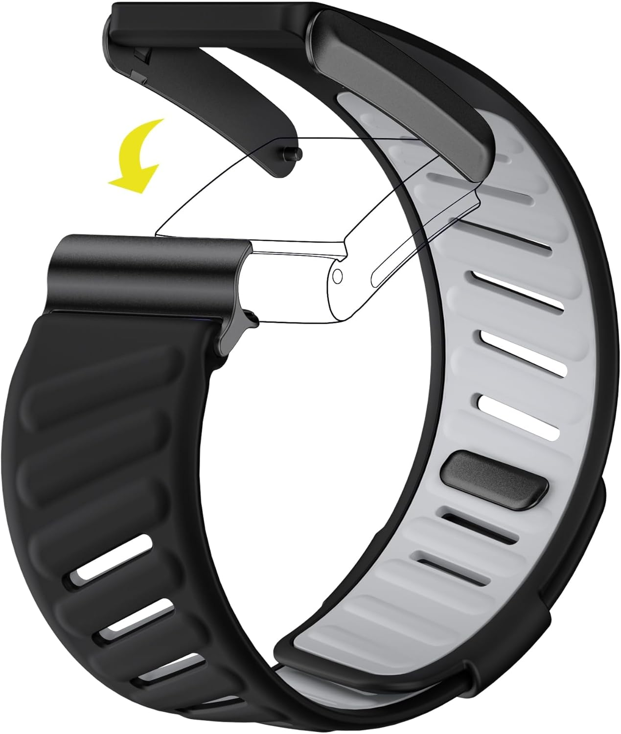 Comfort Durable Silicone Wristband Compatible with WHOOP 5.0, Whoop Mgband, Soft Silicone Sports Loop Strap for Men & Women, with U Shapped image number 3