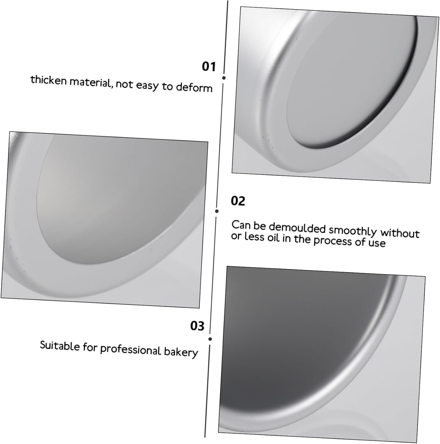 UTHCLO 4 Inch Tall Cake Mold Chiffon Cake Baking Pan Baking Mold for DIY Mould Casting Mold Easy Clean image number 2