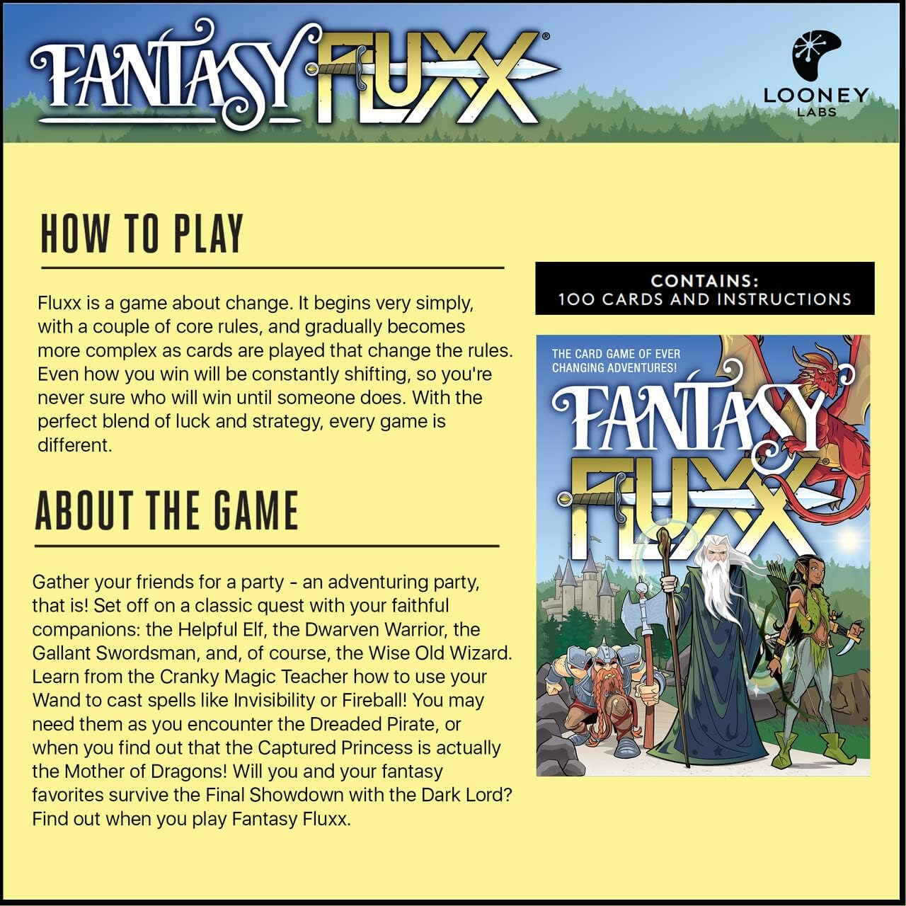 Looney Labs Fantasy Fluxx Card Game, Multicolour, 1 image number 6