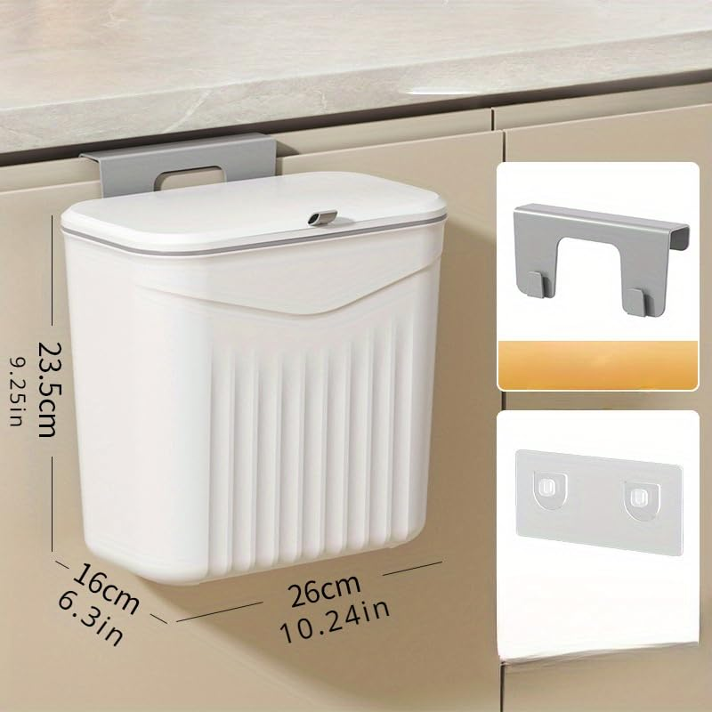 Kitchen Wall-Mounted Trash Can, Household Kitchen Waste Storage Bin, Toilet Hanging Toilet Paper Storage Bucket
