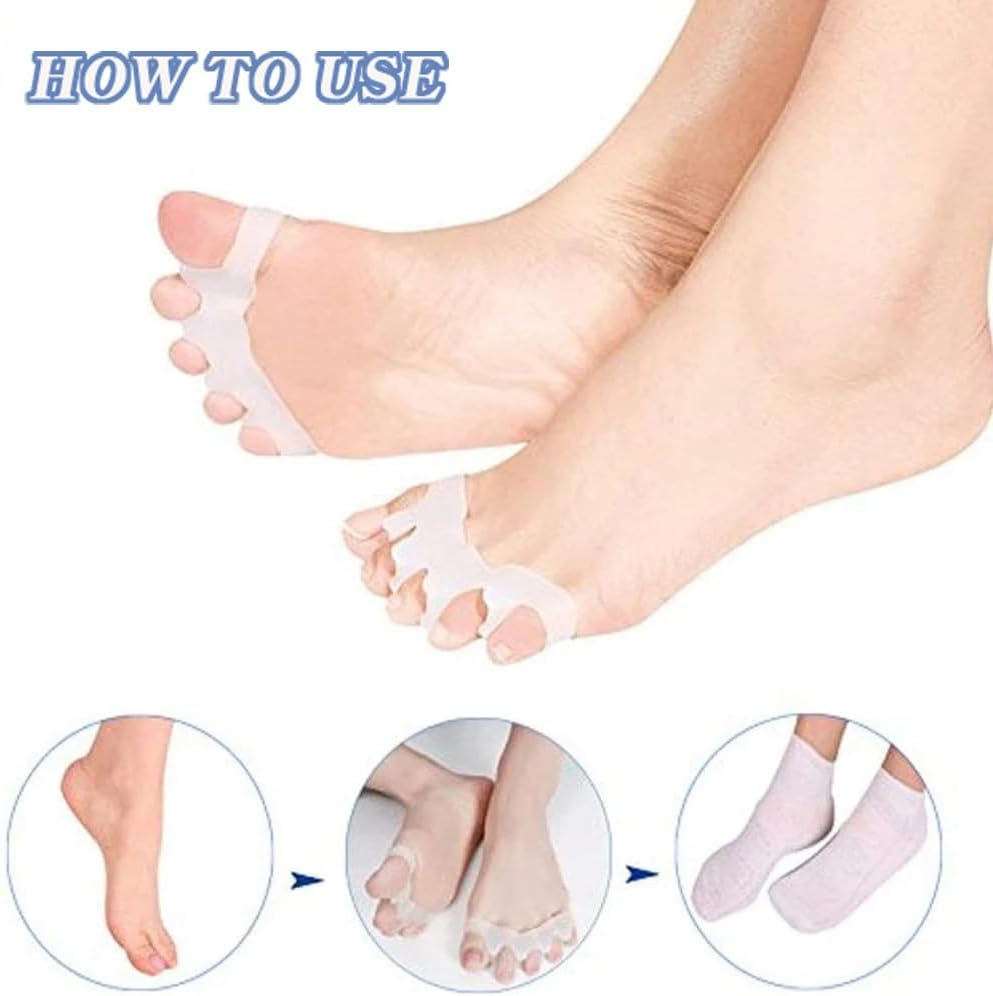 QISANKEE Silicone Toe Spacers, Toe Separators for Correct Toes Alignment, Soft Gel Toe Spacers to Correct Bunions and Restore Toes to Their Original Shape, Hammer Toe Straightener for Plantar Fasciitis for Women & Men image number 1
