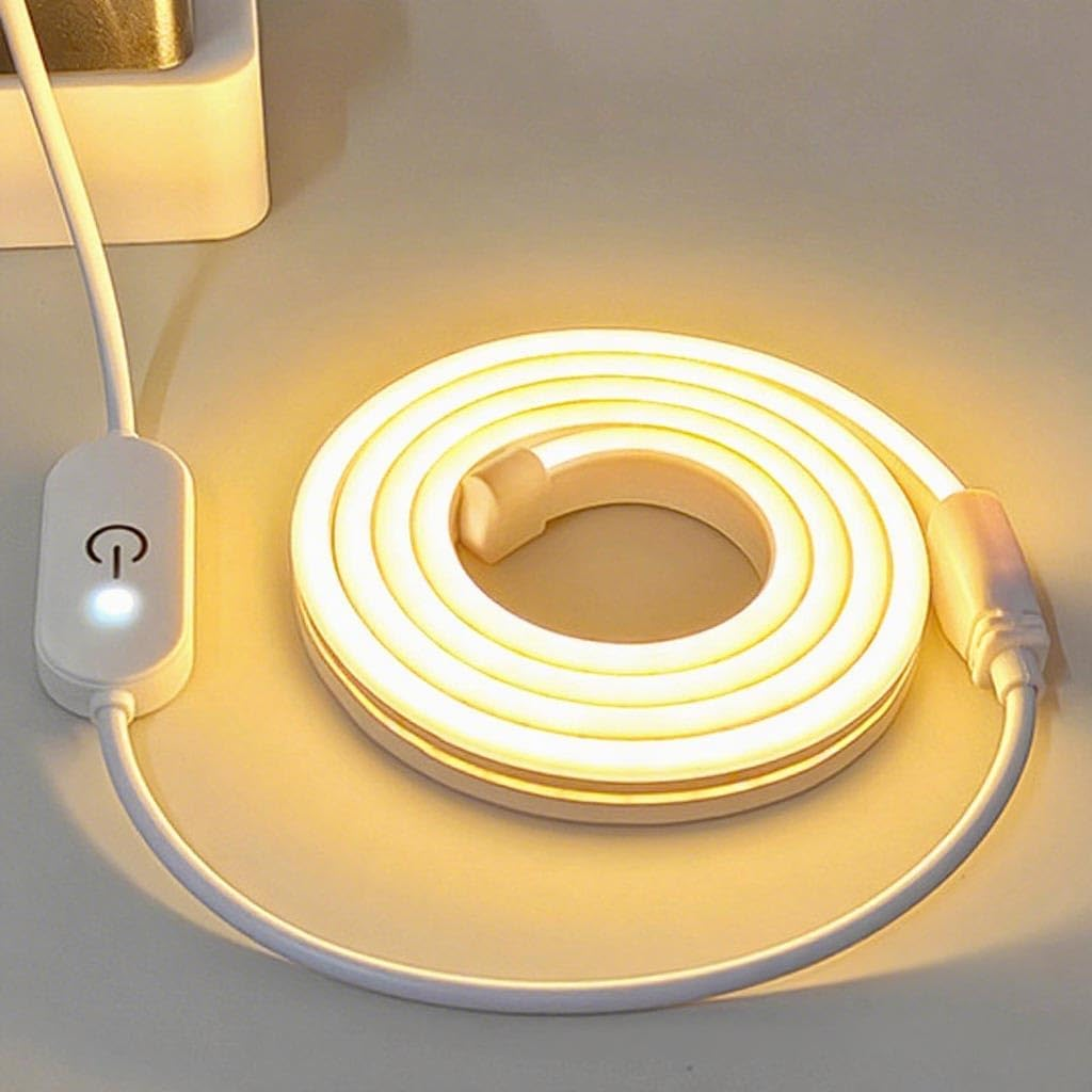 Weforu LED Strip Light 2M Dimmable Neon Rope Light USB Powered Touch Control Waterproof Warm White 3000K image number 1