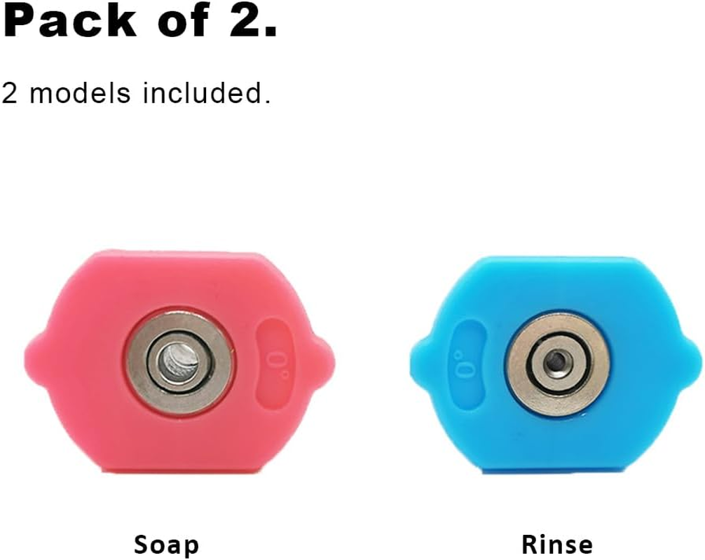 ZLKSKER Second-Story Pressure Washer Spray Nozzle Tips, Soap and Rinse Nozzle Kits, Long Range Jet Stream, 4000PSI, 1/4" NPT image number 4