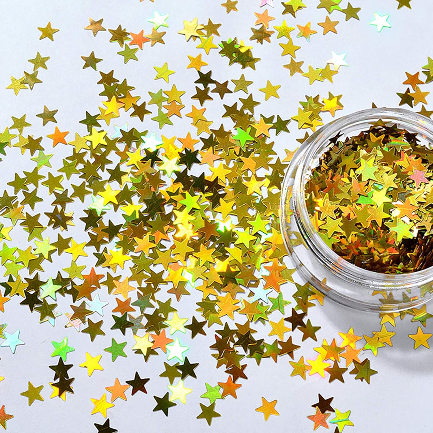 1 Set Nail Decorations Beauty Accessories Golden Five-Pointed Star Sequins image number 2