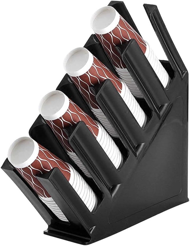 Disposable Coffee Cup Dispenser Holder,Dust-Proof Countertop Paper Cup Holder Storage Organizer for Coffee Milk Tea Shop Restaurant Accessories Halloween Party Supplies(Black)(1#) image number 6
