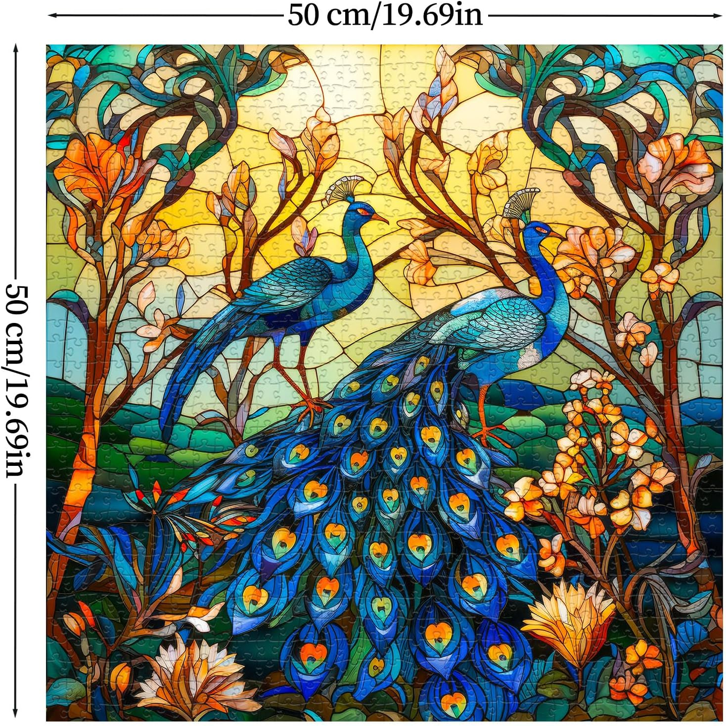 HUADADA Jigsaw Puzzles for Adults 1024 Pieces Jigsaw Puzzle for Adults Interesting Toys Brain Teaser Jigsaw Puzzles Birthday Graduation Gifts, Impossible Puzzle, Challenging Game - Colorful Peacock