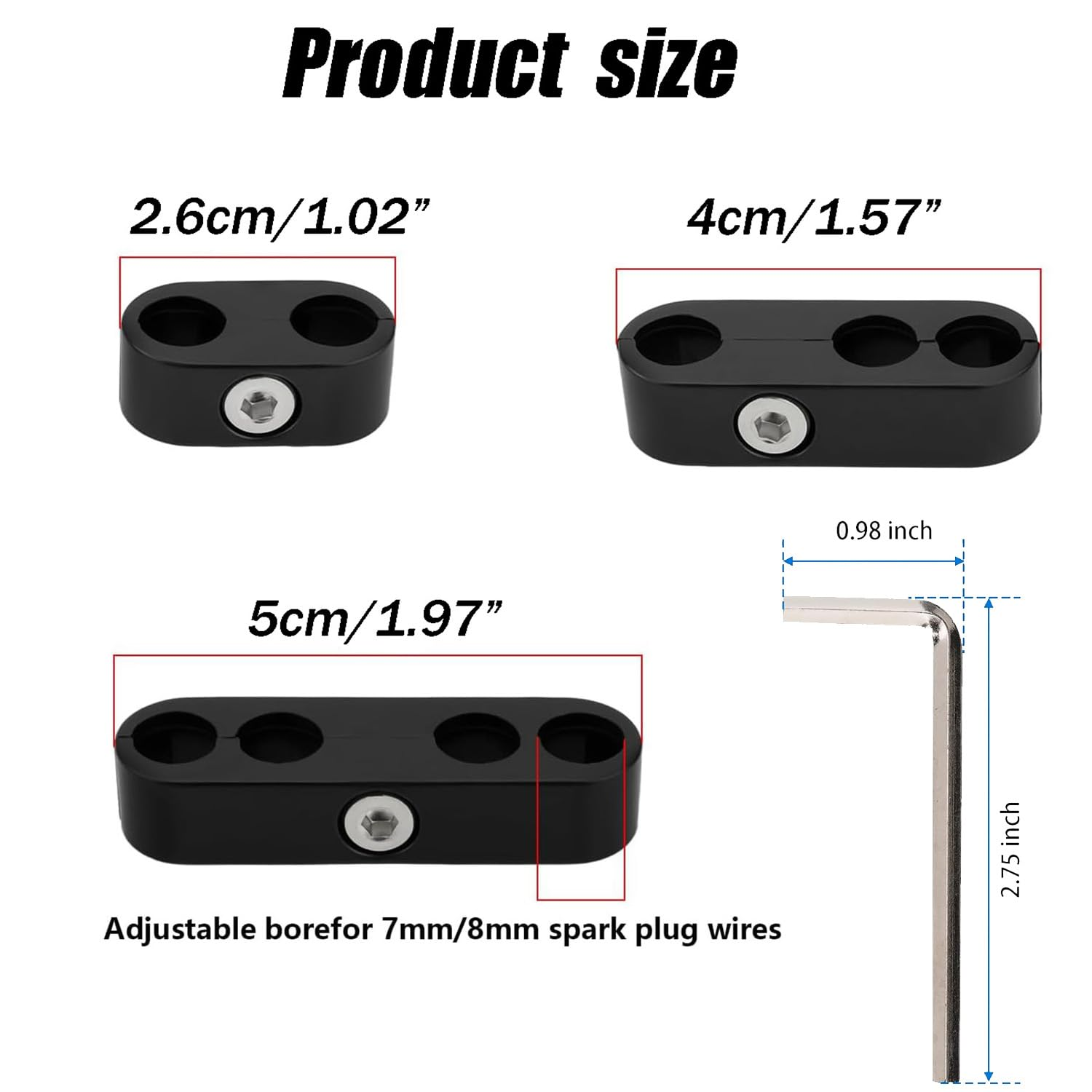 6Pcs Spark Plug Wire for Separator Car Modification Ignition Wire Clip, Wire Clip, Separation Wire, Car Spark Plug Wire, Separator, Splitter, 7MM, 8MM image number 3