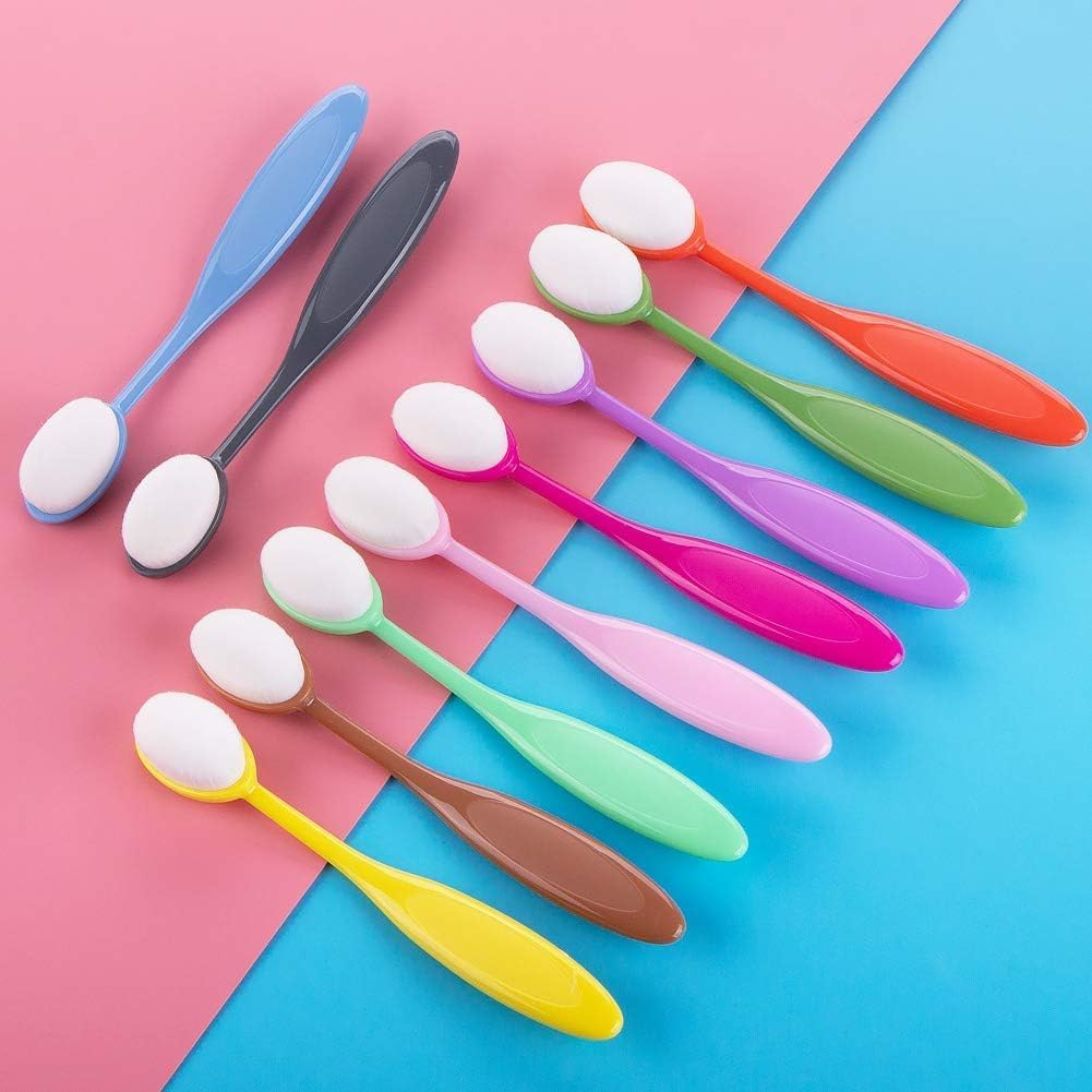 10Pcs Craft Ink Blending Brush, Colorful Crafting Ink Background Blender, Ergonomic Soft Bristle Color Coded Handles, Paper Craft Artist Tool for Painting Drawing Card Making Stamp Stencil image number 4