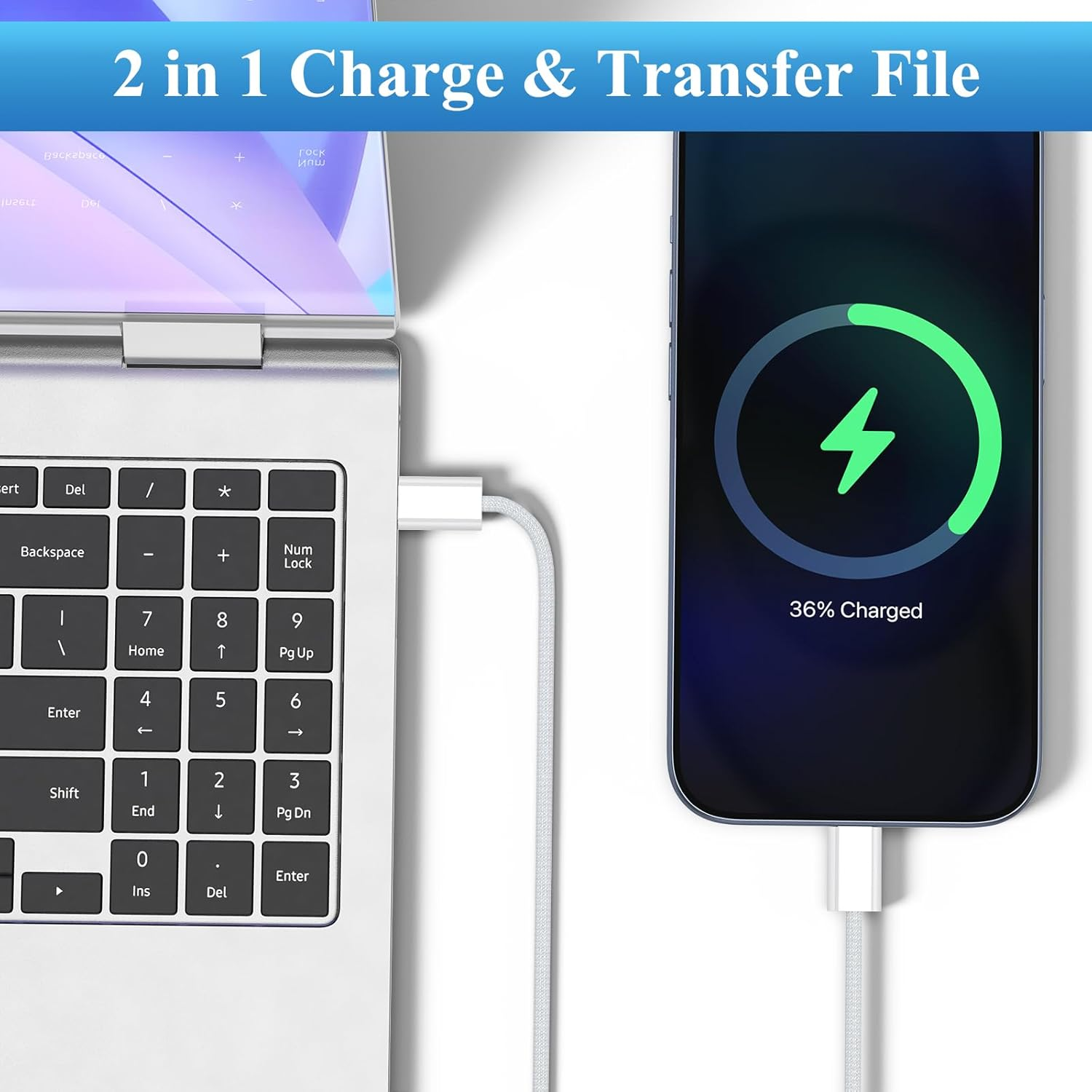 USB C Cable for Samsung Galaxy A16 S25 A05S Charger Cable 1M/2Pack, USB C to Type-C Cord PD Fast Charging Type-C Charger Cord for Samsung Galaxy A56 A26 A55 A15 S24 S23 Ultra S22 S21 S20 FE image number 1