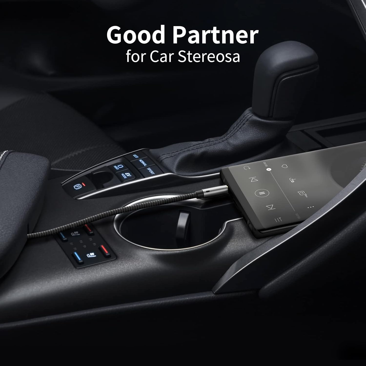 Aux Cord for Car 6 Ft,3.5Mm Audio Cable Male to Male Stereo Hi-Fi Sound Nylon Braided Aux to Aux 1/8 Cable for Headphones Car Home Stereos Speakers Tablets image number 6