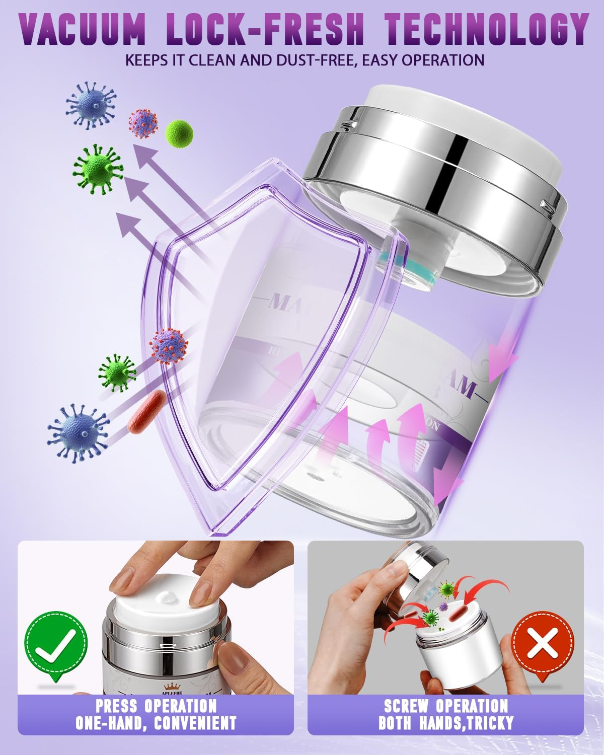 5-In-1 Magnesium Cream Lotion, Moisturizing & Hydrating with Lavender, Vitamin D3, Chamomile - Suitable for Kids & Adults, All Skin Types (1.7 FL OZ)