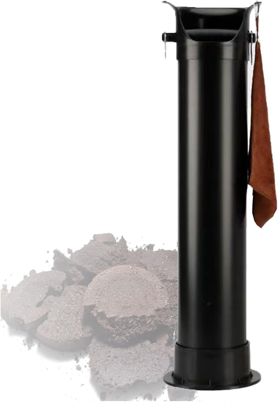 Coffee Grounds Bucket,Floor Standing Knock Box with 25 Garbage Bags and Towel,For Milk Tea Shop Household Bar(White)