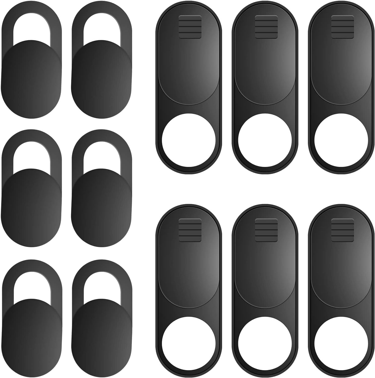 Webcam Cover Slide[12 Pack], 0.027 Inch Ultra Thin Privacy Sliders for Imac & Iphone/Macbook/Laptop/Ipad/Pc Accessories - Camera Blocker Security Protector - Black (Black) image number 3