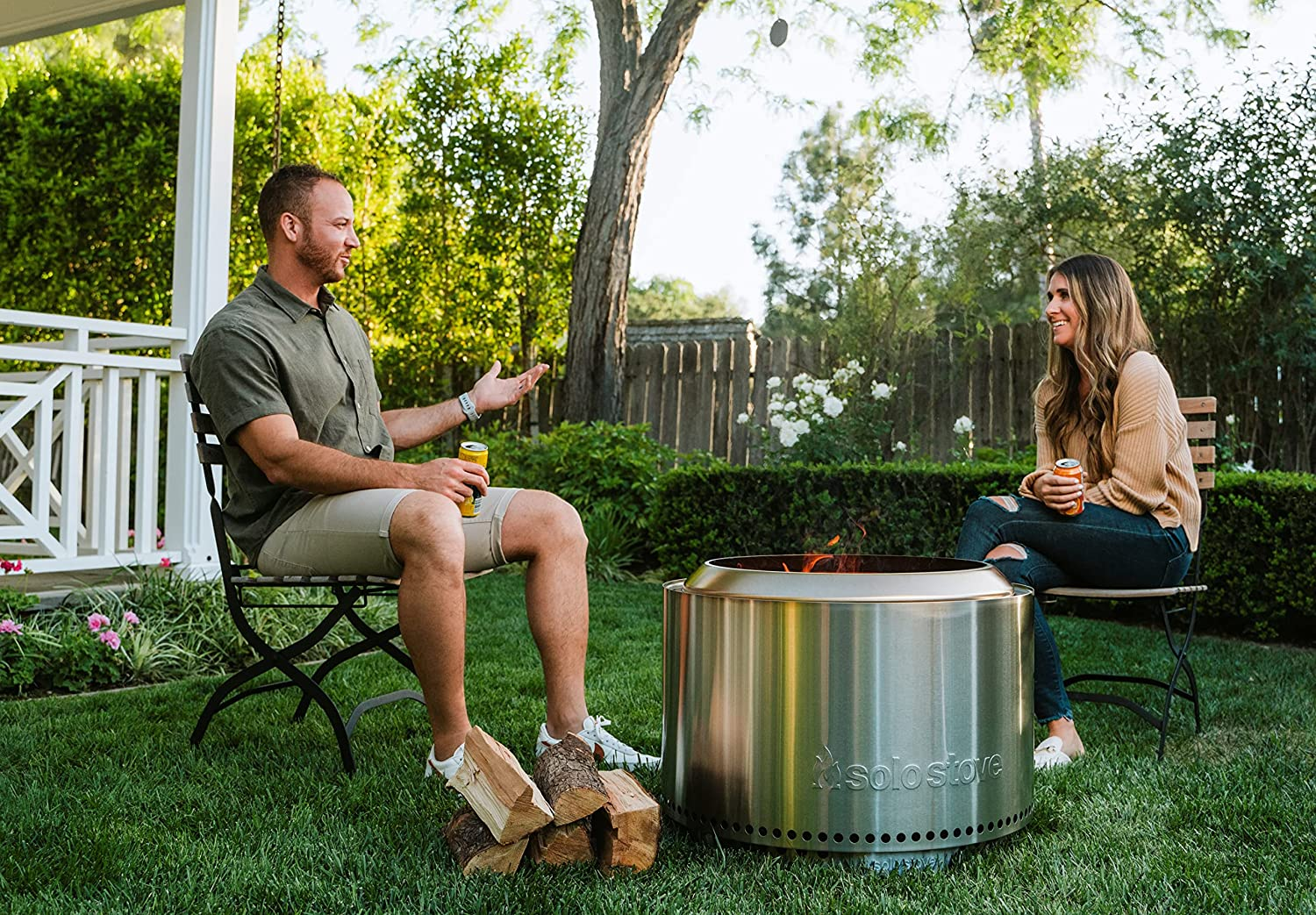 Solo Stove Yukon 2.0 with Stand, Smokeless Fire Pit | Portable Wood Burning Fireplace with Removable Ash Pan, Large Outdoor Firepit, Stainless Steel, H: 50 Cm X Dia: 68.5 Cm, 19.9 Kg image number 3