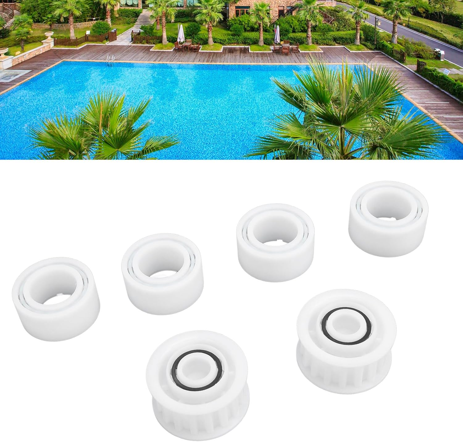 Pool Cleaner Guide Wheels, 4 Pack Replacement Guide Wheels with 2 Pully Gears, Compatible with Dolphin, for Robotic Swimming Pool Cleaner image number 5