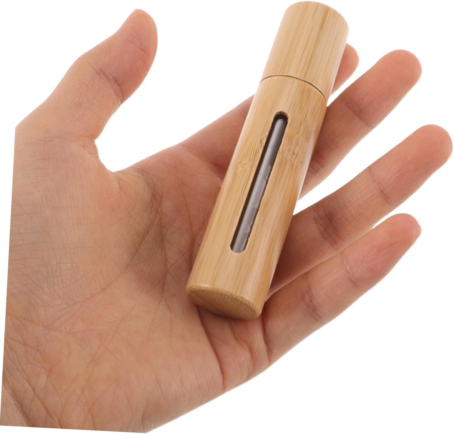 MERRYHAPY 5Pcs Bamboo Bottles for Travel Essential Oils Perfume Refillable Portable Fragrance Containers with Smooth Roller for Precise Application image number 1