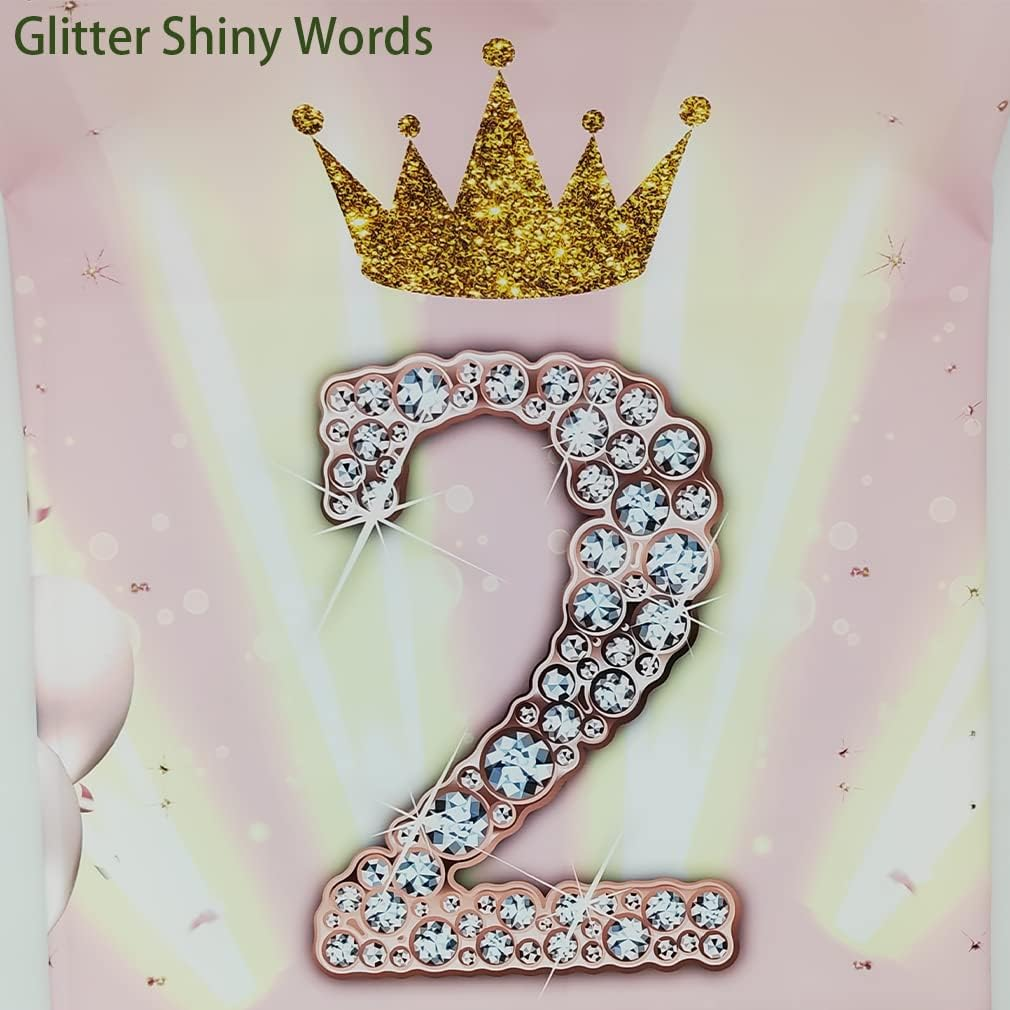 Tecreo Happy 2Nd Birthday Pink Vinyl Fabric Sign Poster