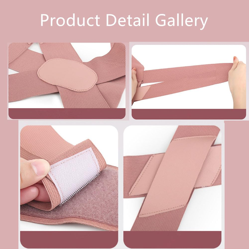 Posture Corrector for Men & Women,Adjustable Posture Correctorfor Pain Relief from Bad Posture,Slumping,Targets Upper Back,Shoulders,Neck,Clavicle,Pink,Small image number 5