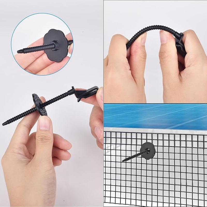 Leanockesa 50 Sets Solar Panel Bird Guard Fastener Clips, Fasteners,Premium Nylon Solar Panel Clips for Attaching Wire Mesh to Solar Panels,Critter Guard Kit image number 6