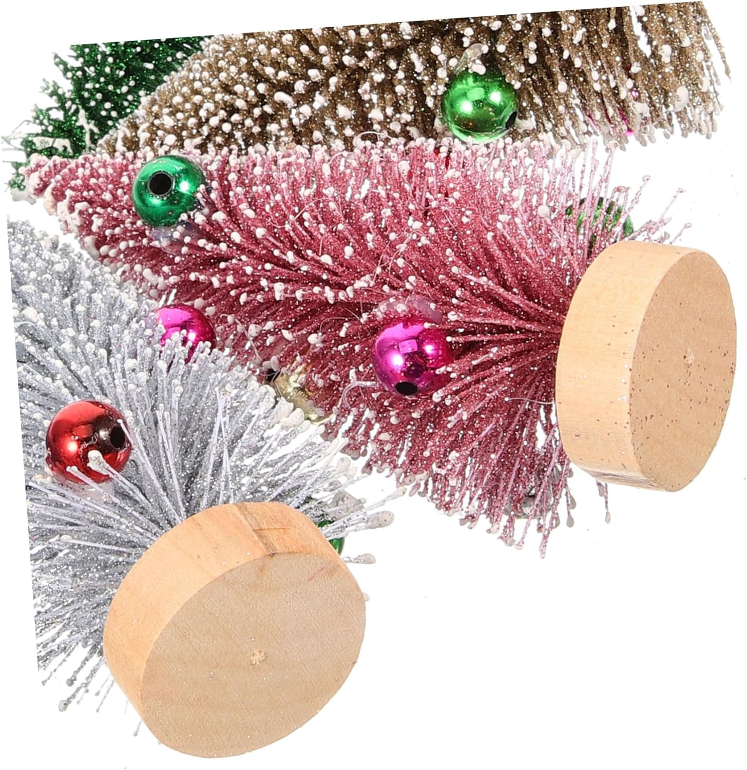 12Pcs Mini Christmas Tree Decor Xmas Ornaments for Desktop Decorations for Home Parties Landscape Scenes and Festive Atmosphere image number 1