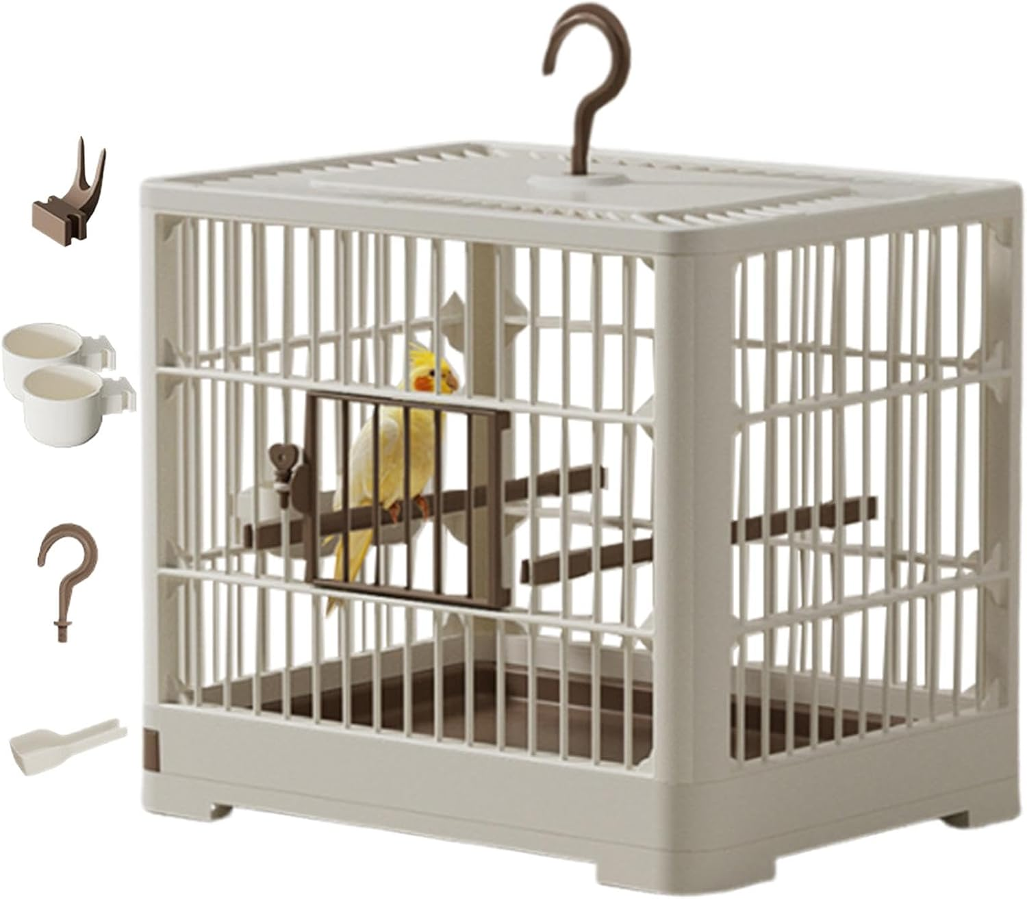 Travel Bird Cage - Bird Transport Box, Portable Bird Container | Travel Bird Cage Bird Folding Travel Cage, Features Standing Soft Side Travel Carrier Cage for Parrots, Bird Carriers, Lovebirds image number 2