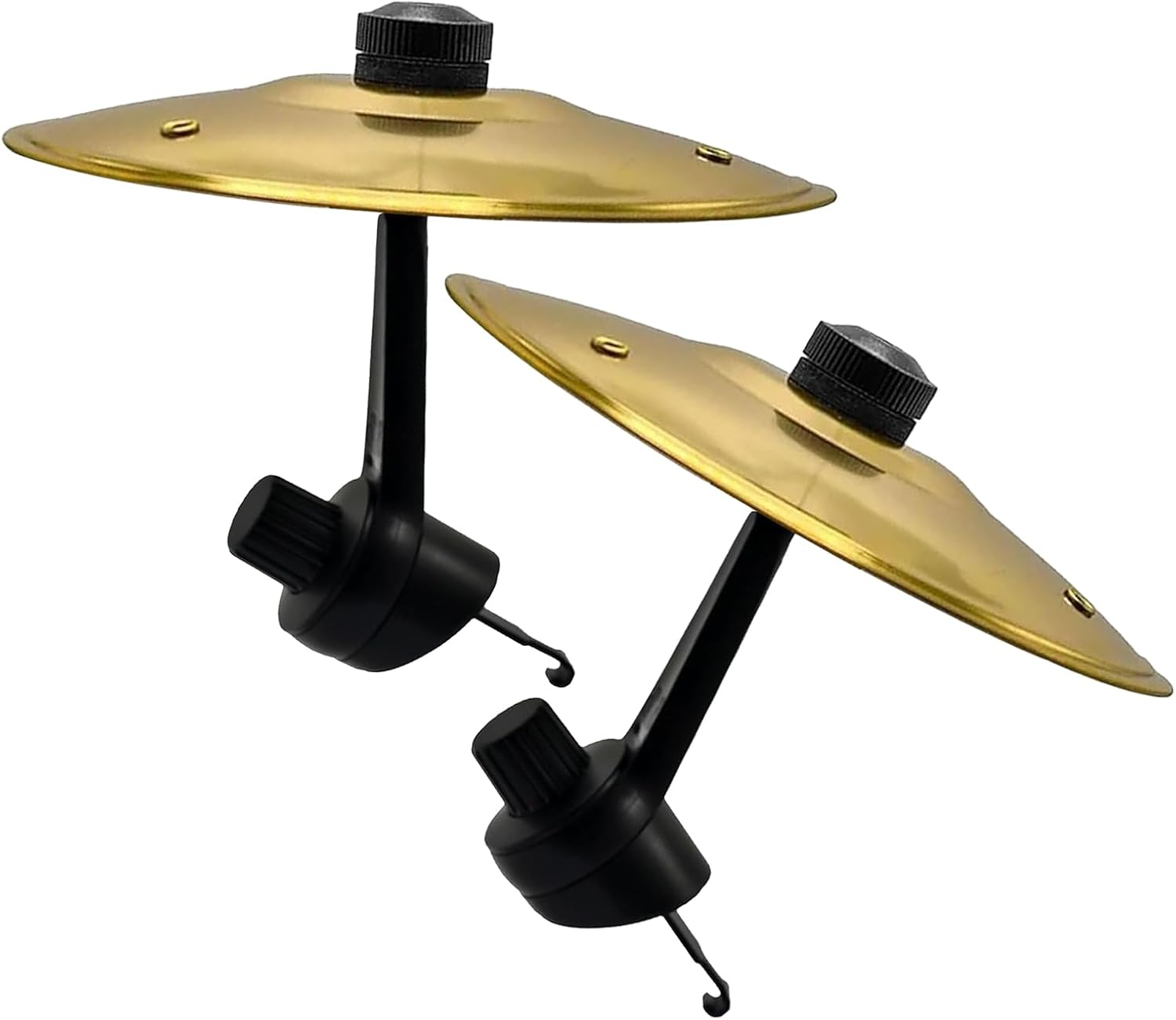 2Pcs Car Air Vent Cymbals, Mini Drum Cymbals for All Vehicles &ndash; Stylish Gold Decoration, Easy to Install, Durable Fun Sound for Drivers & Car Lovers