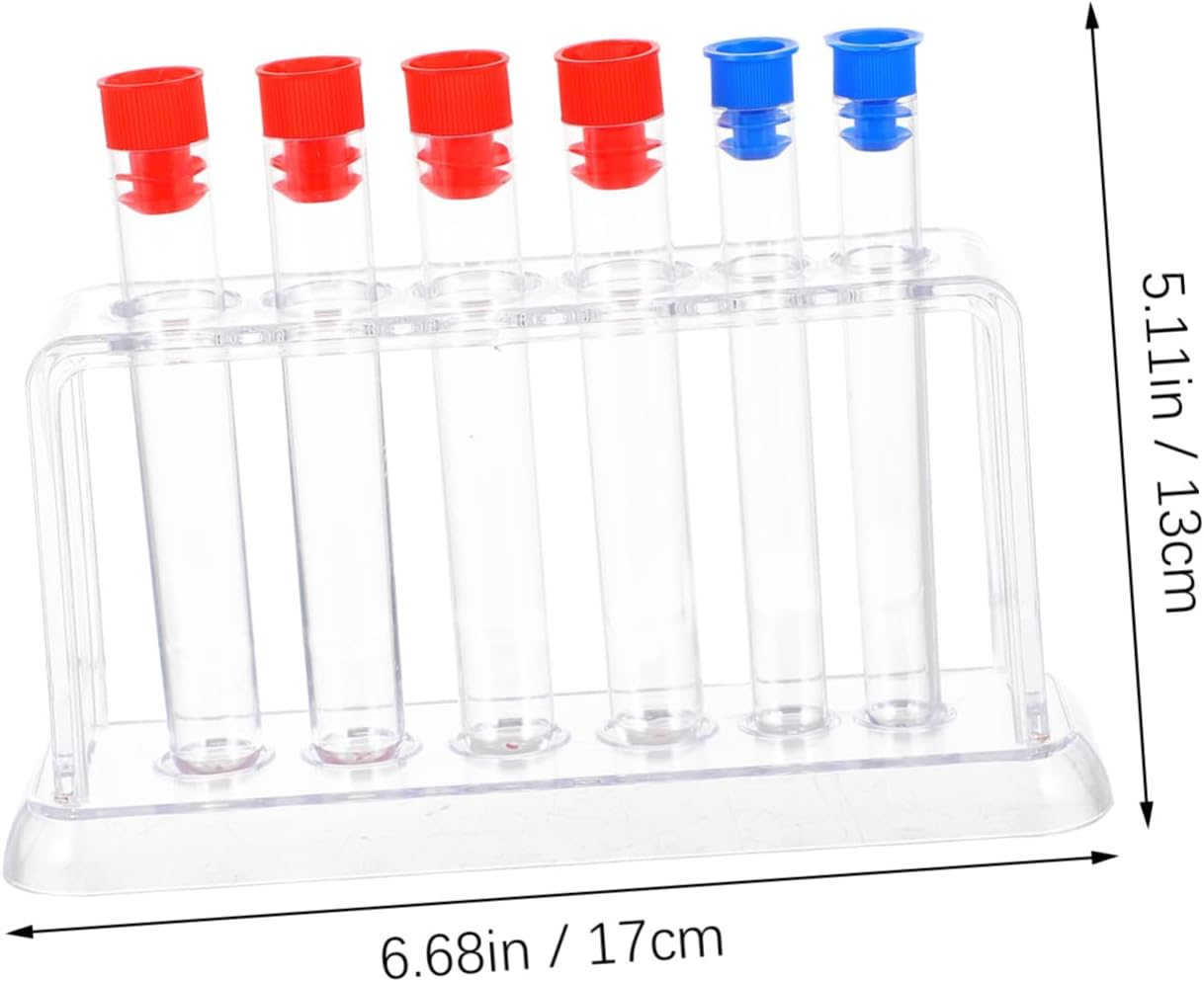 JECOMPRIS 1 Set Test Tube Rack Pipe Sample Holder Microcentrifuge Tube Rack Test Tubes with Lids and Rack Small Test Tube Tubes Holder Beakers Api Test Tube Holder Toy Plastic Storage Rack image number 2