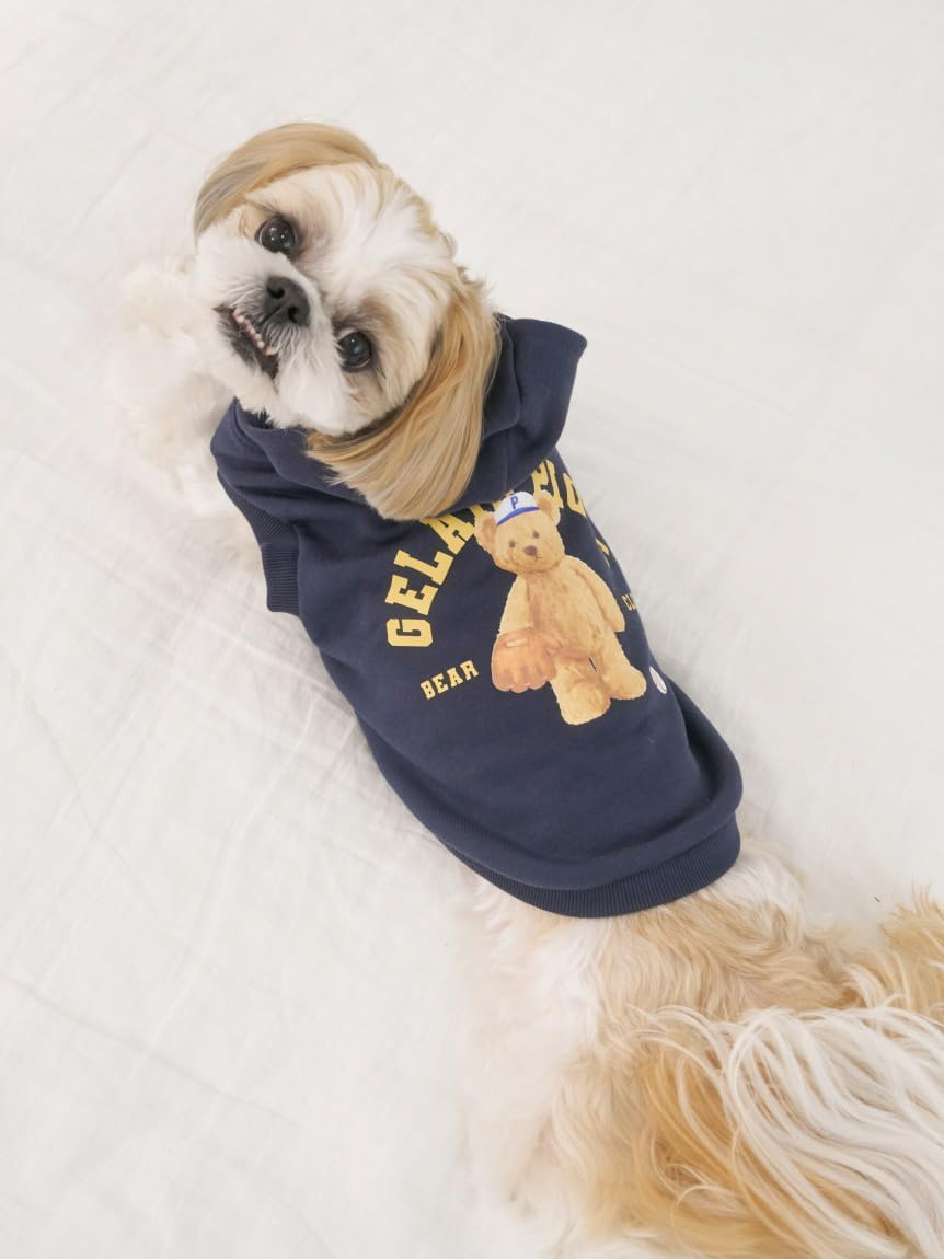 Gelato Pique Cat & Dog PAGG254589 NVY S Sporty Bear Fleece Pullover image number 5