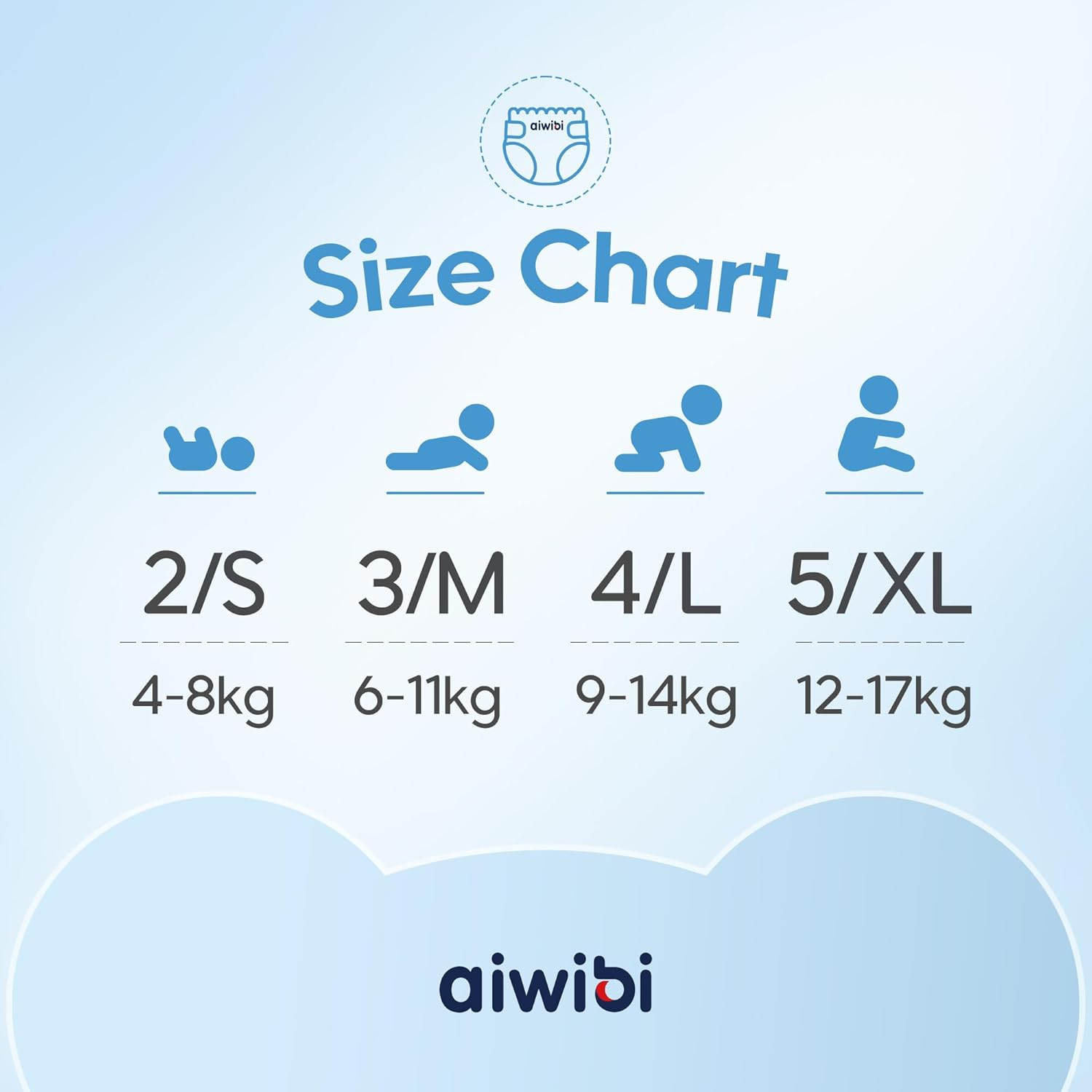 AIWIBI Nappies Size 5 (12-17Kg), 48 Count, Series Light Feather Premium Nappy, Ultra-Soft and Absorption, Hypoallergenic and Leak-Proof image number 3