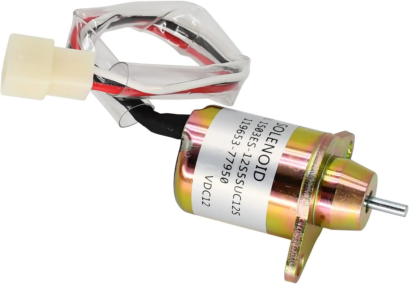 119653-77950 119285-77950 Solenoid Valve 12V Fuel Shut off for Yanmar Kubota John Deere 1503ES-12S5SUC5S SA-4562T image number 3