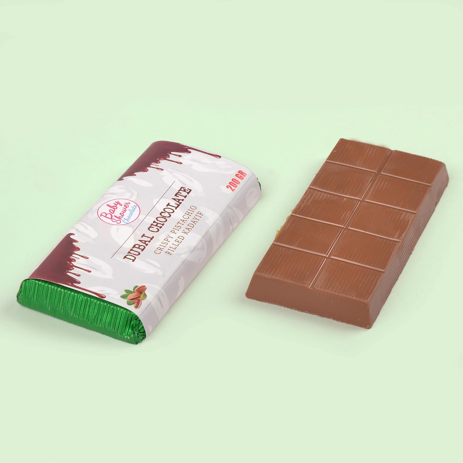 Dubai Chocolate Pistachio, Dubai Chocolate Bar 200Gr image number 6