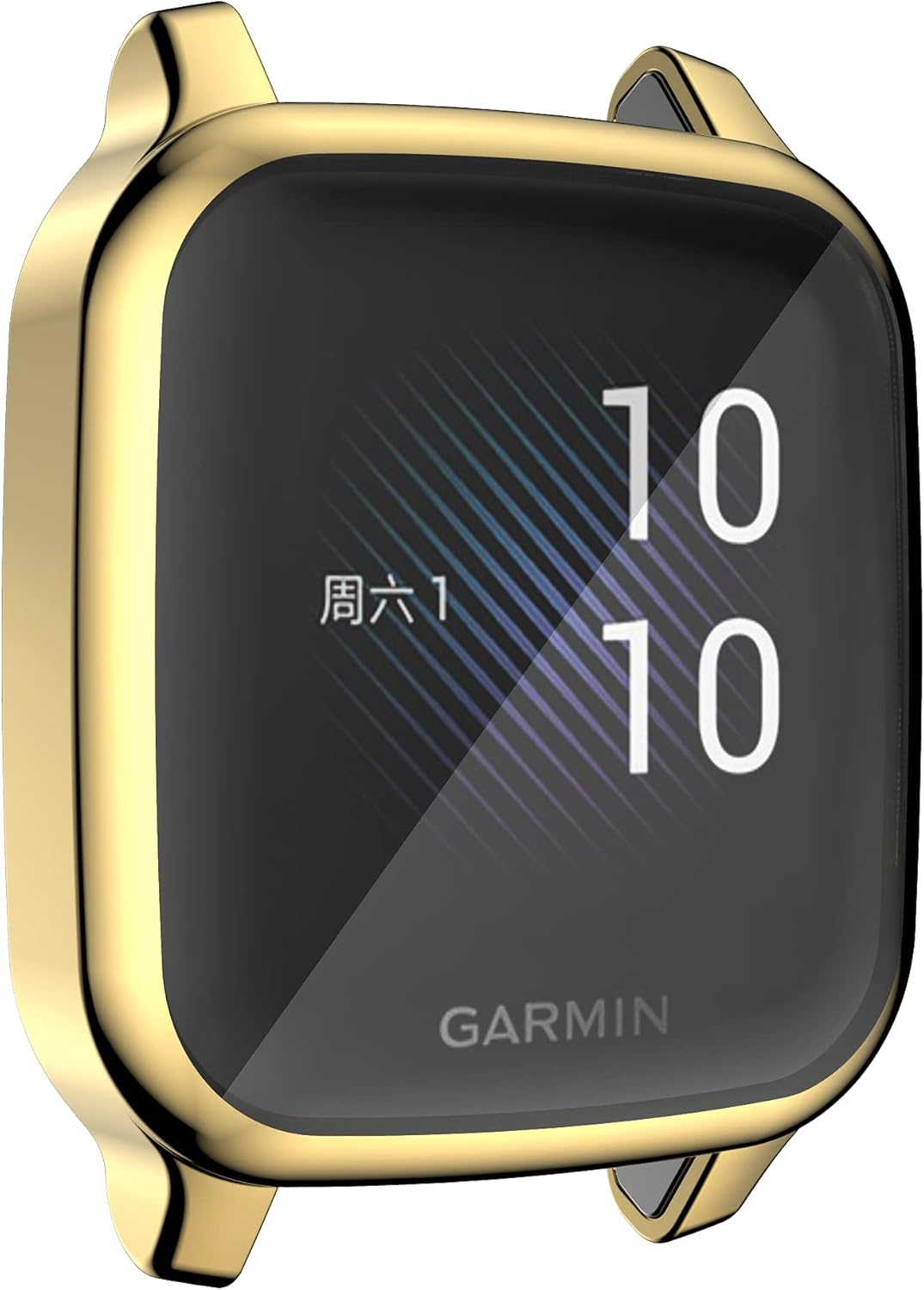 Acadeny [Pack of 2] Case Compatible with Garmin Venu Sq 2/Sq 2 Music/Venu Sq/Sq Music, Gold High Transparency All-Round Protective Case with Screen Protector, Anti-Stain, Scratch-Resistant, TPU - Rose Gold image number 3