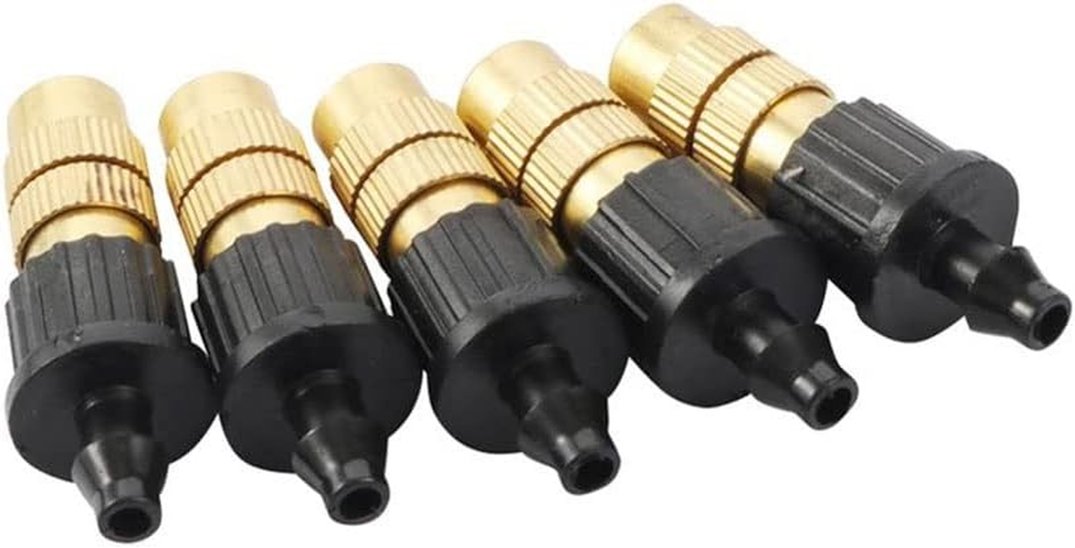 5 Pcs 4Mm Adjustable Barbed Copper Sprayer, for Gardening Water Irrigation Misting Sprinkler Cooling Humidify Disinfection Sprayer image number 2