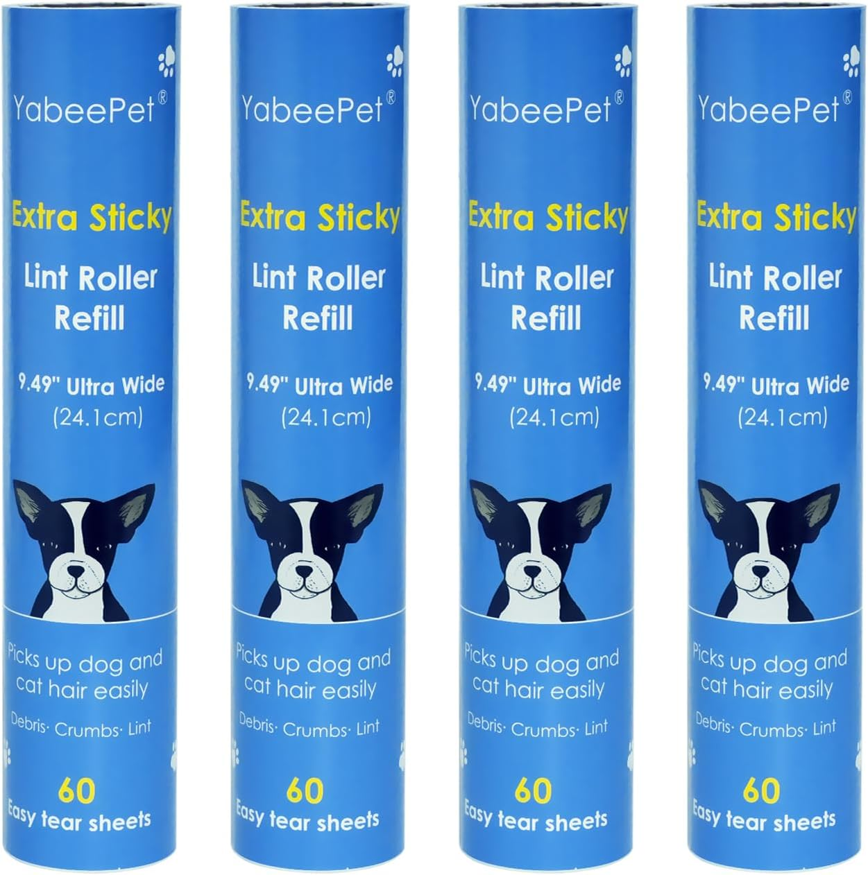 Large Lint Rollers for Carpet and Floor, 24.1Cm Extra Sticky Rollers with 127Cm Long Handle for Carpets, Couch, Floor, Clothing, and Pet Hair Cleaning(1 Roller) image number 4