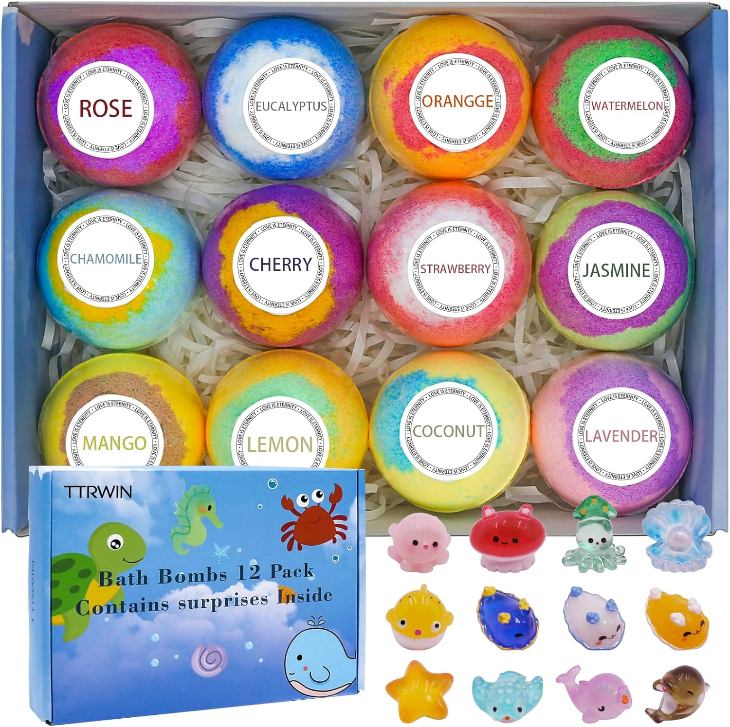 TTRWIN Bath Bomb Gift Set,With Surprise Toys Inside, Organic and All Natural Ingredients Bubble Bath Bombs Fizzes Spa Ideal Birthday Easter for Boys & Girls (Boys) image number 5