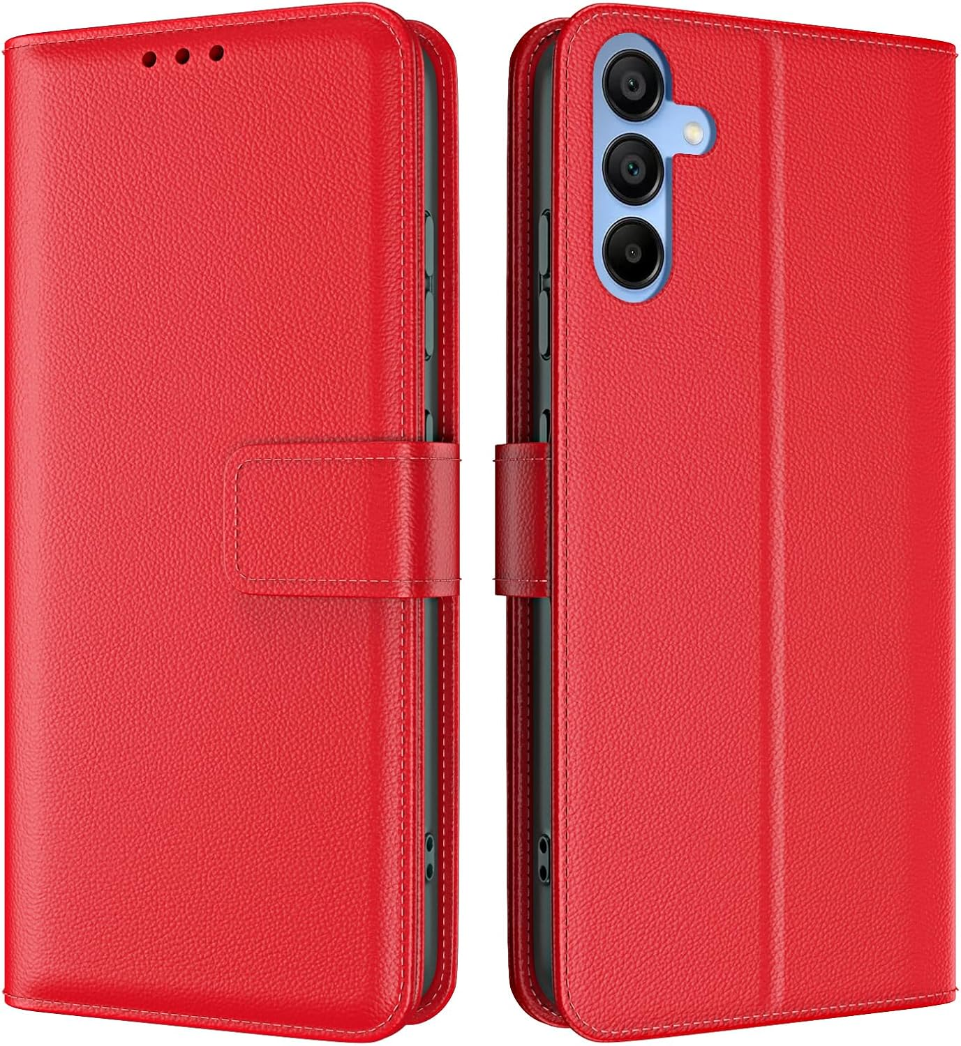 TQIAHF Mobile Phone Case for Samsung Galaxy S25 5G / S24 5G Flip Case with Screen Protector Glass Protection Leather Folding Flip Cover Case Protective Case Card Slot Complete Protection Mobile Phone