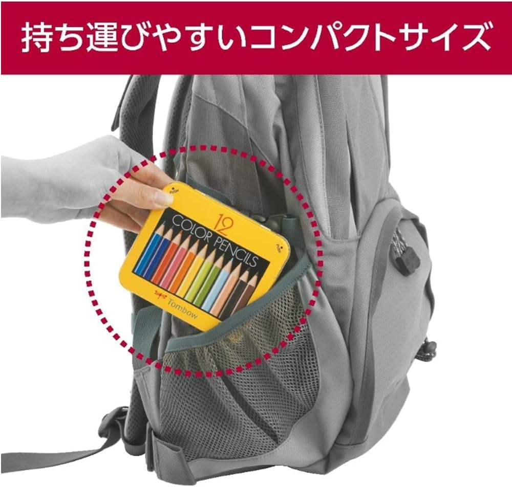 Tombow Mini Colored Pencil Set in Metal Tin, 12-Pack image number 4