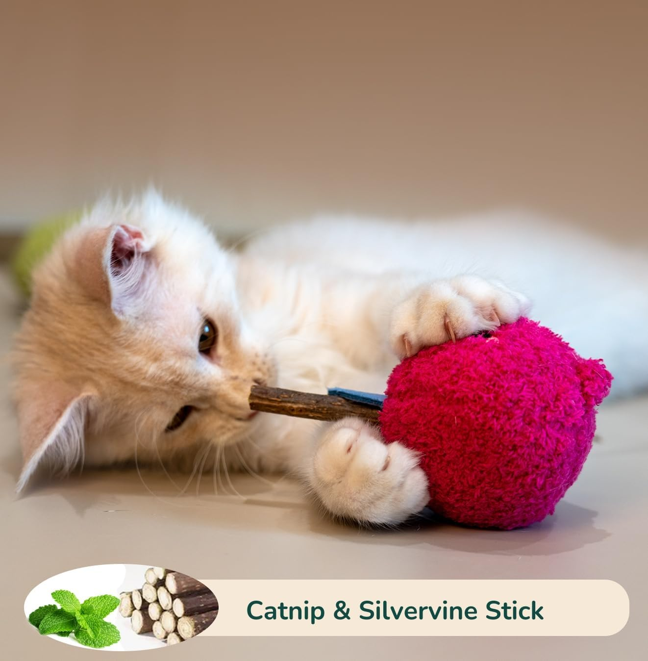 Durable and Interactive Cat Teething Silvervine Stick Toys: Chewing Stick, Grinding Teeth Rod, and Chewable Cat Doll for Your Pet'S Entertainment (Onion Red) - Lemon Yellow image number 6